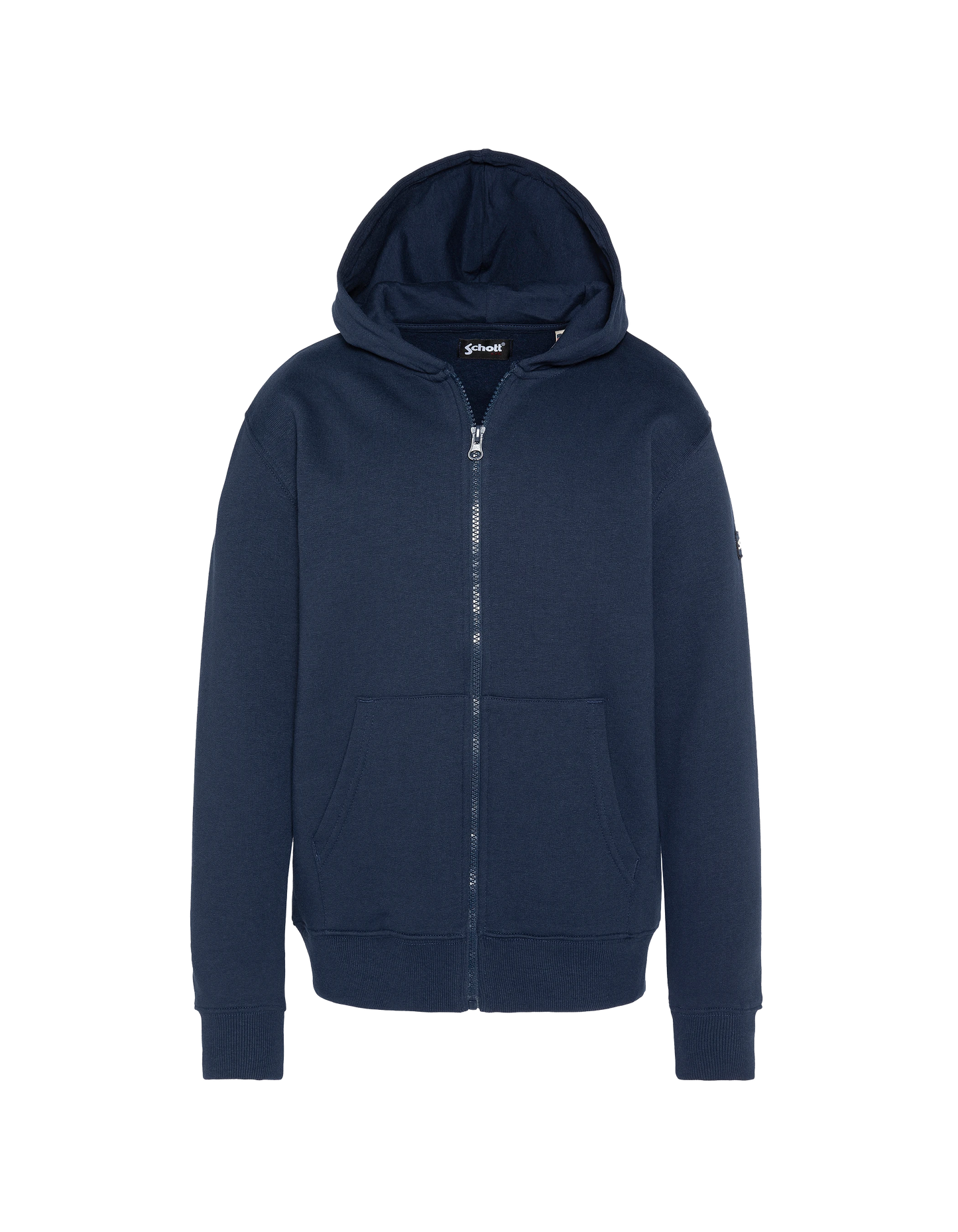 Sudadera con cremallera azul marino con niños