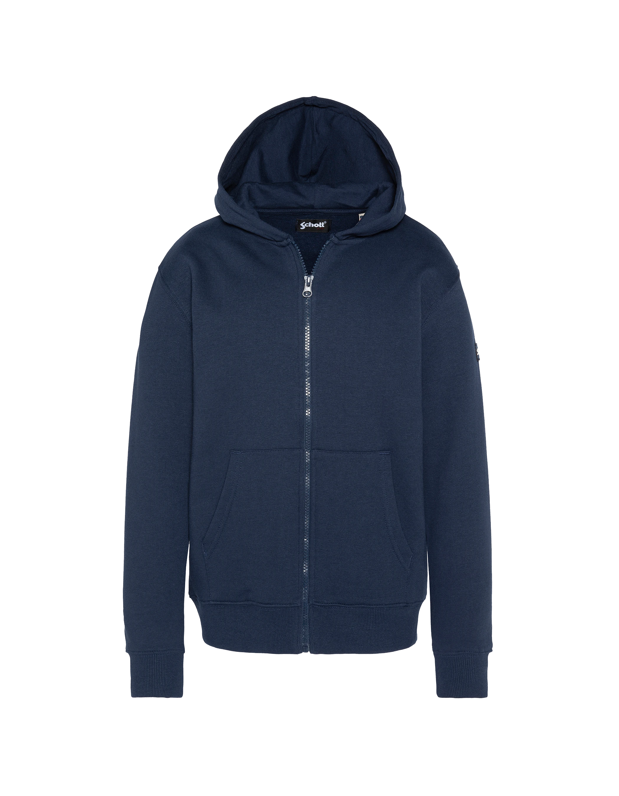 Sudadera con cremallera azul marino con niños-1