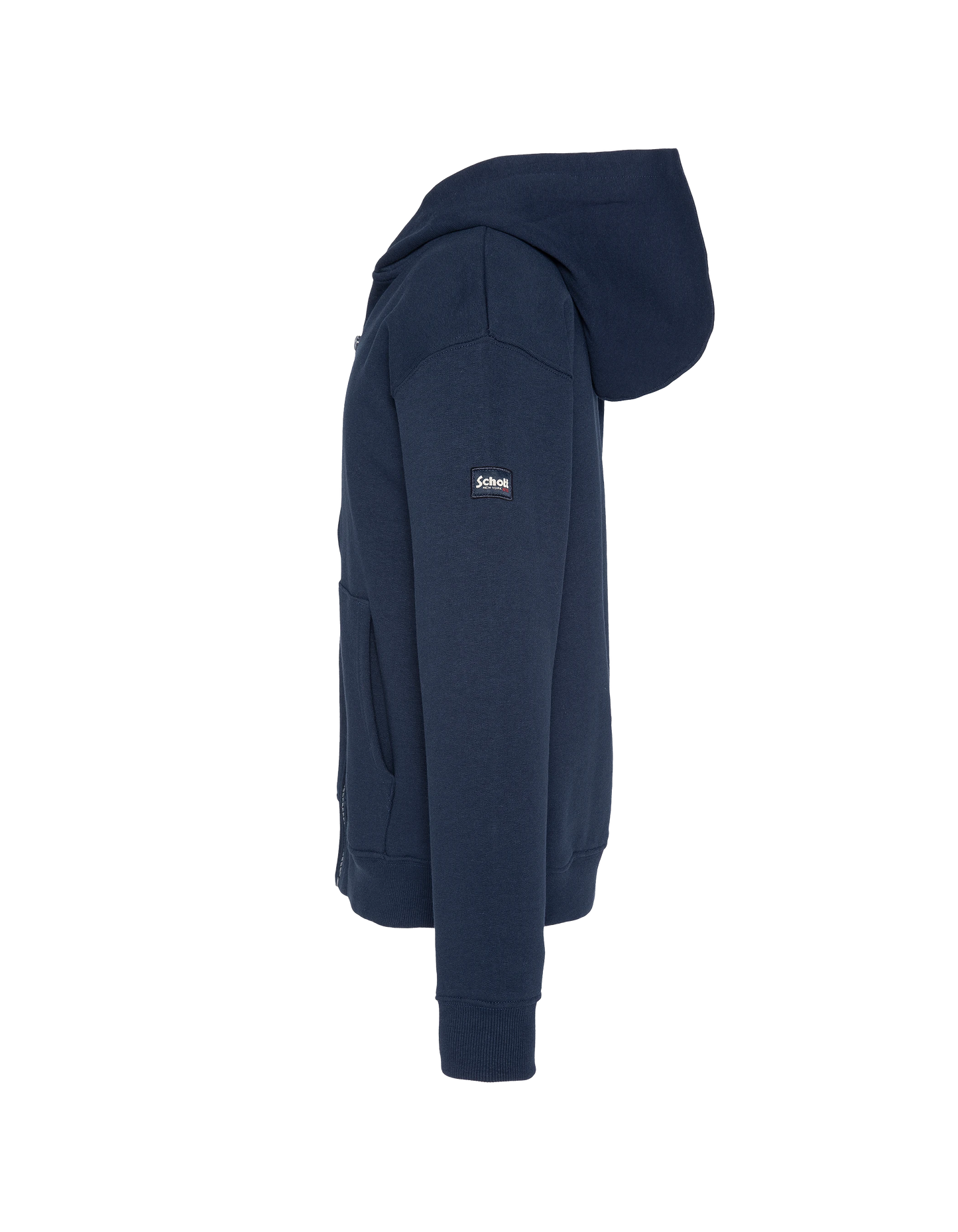 Sudadera con cremallera azul marino con niños