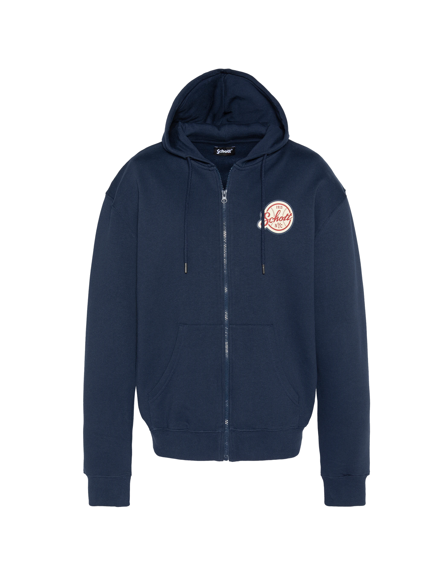 Cappuccio blu navy zippato