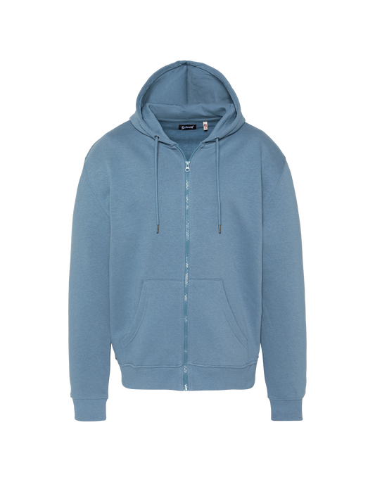 Denim blue custom thunder zip hoodie