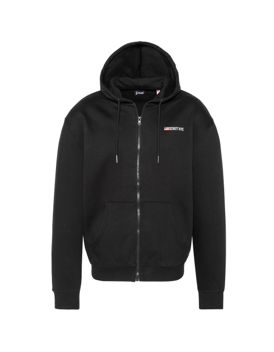 Sweatshirt zippé à capuche noir