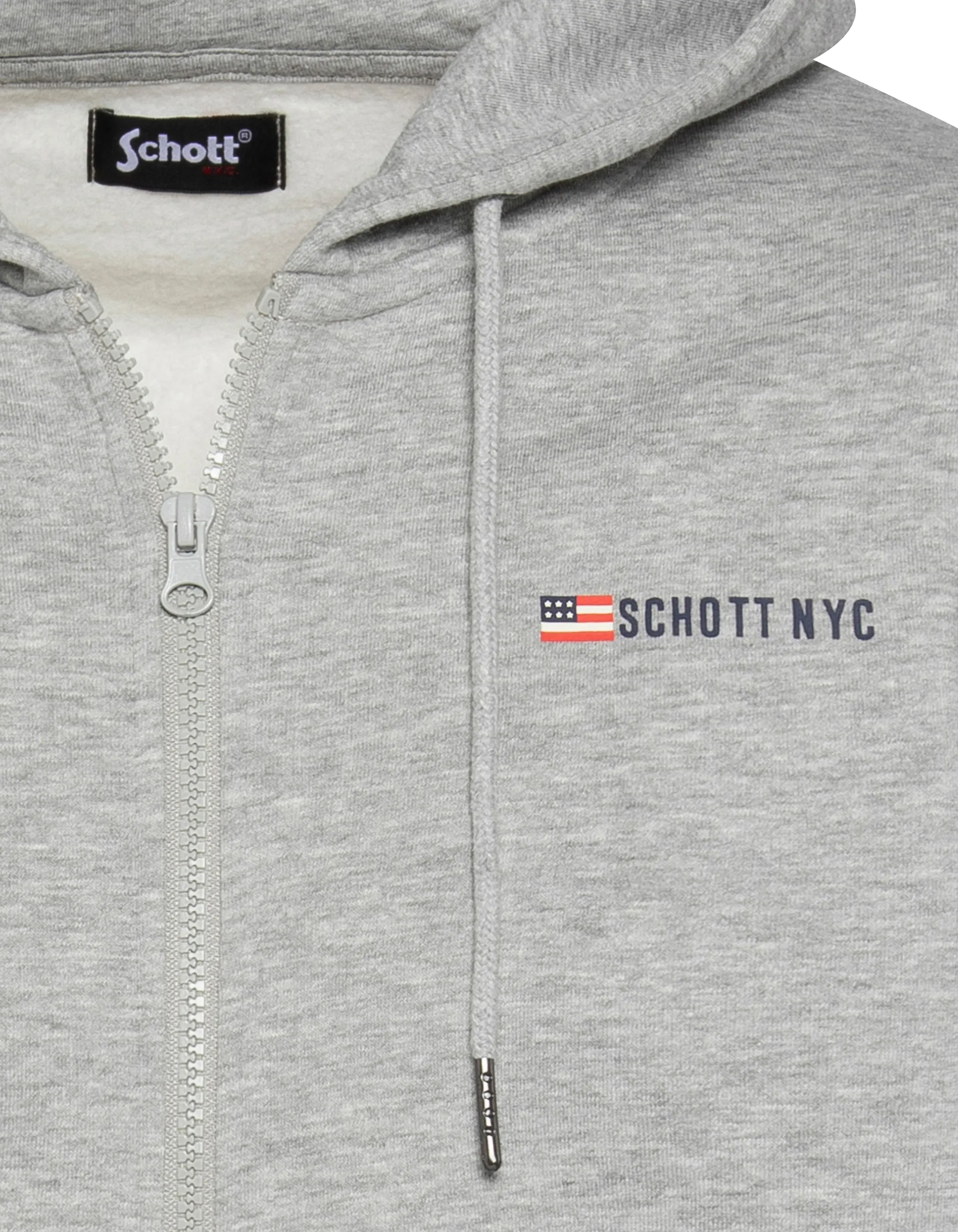 Sudadera con capucha crecida gris gris-3