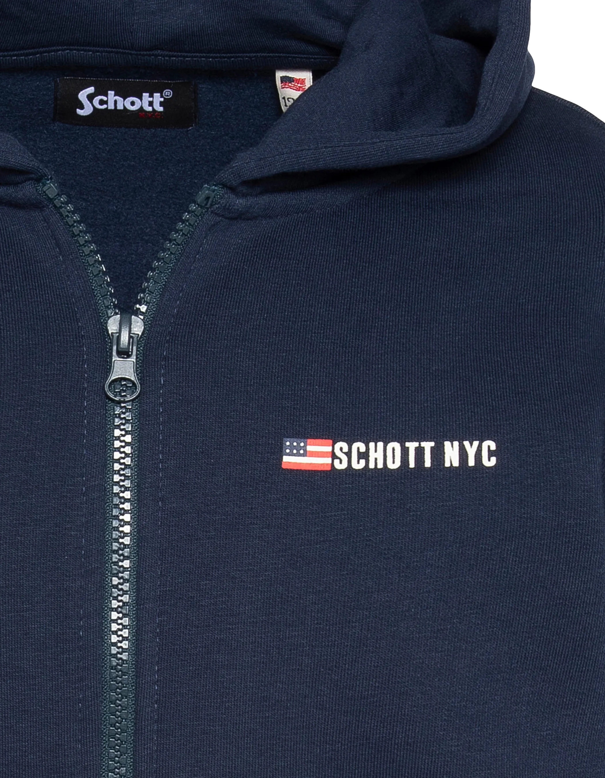 Children's navy zip hoodie-3