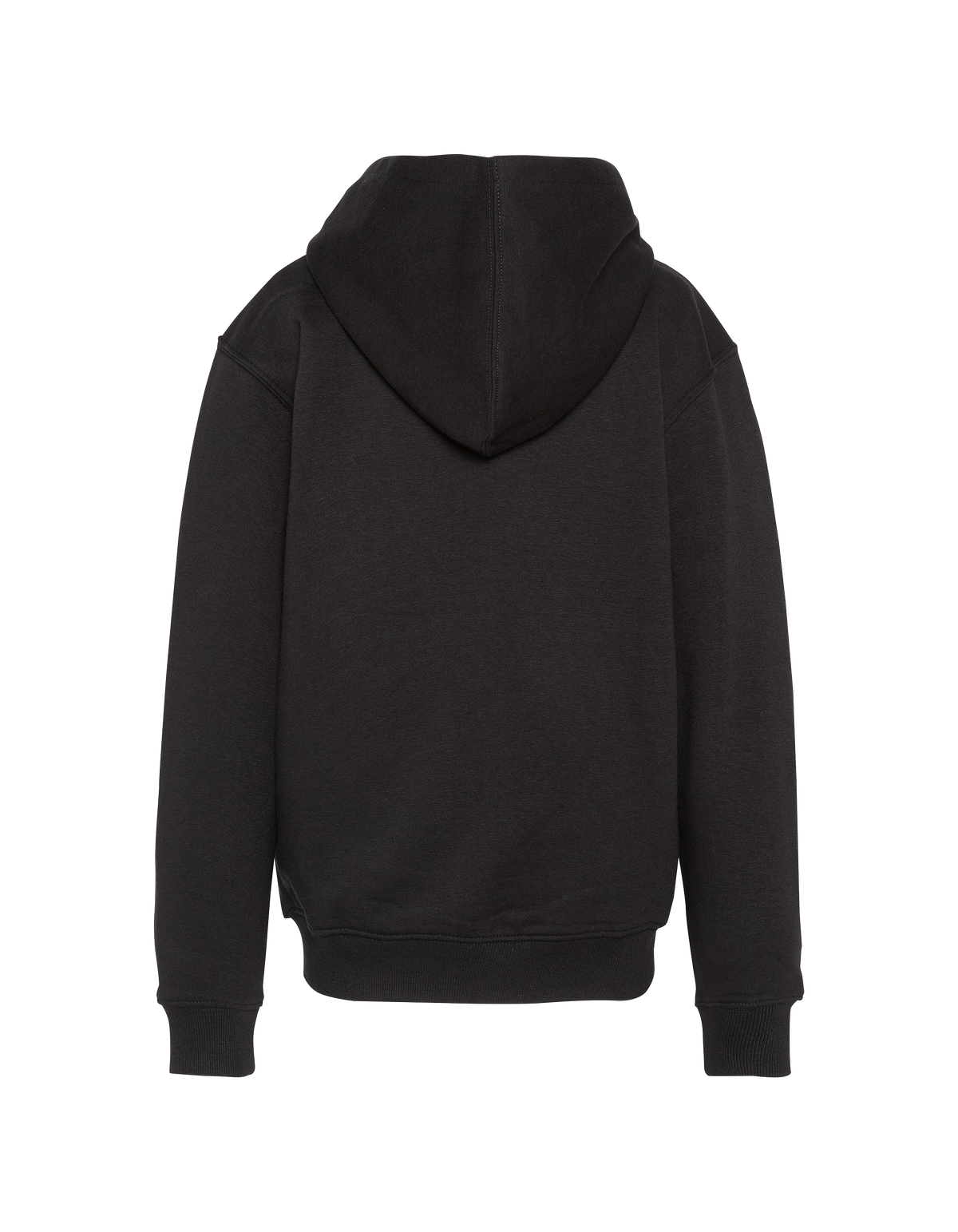 Felpa con cappuccio e zip nera da bambino