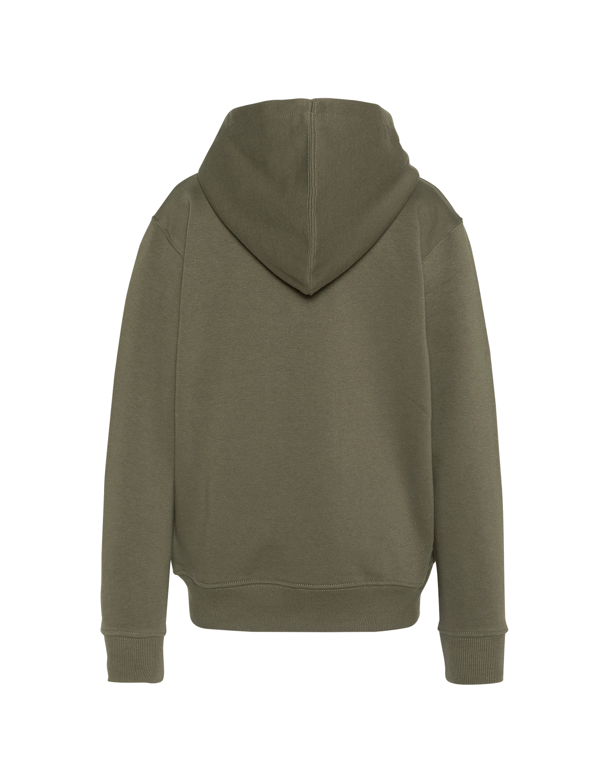 Sudadera infantil caqui con capucha y cremallera-2
