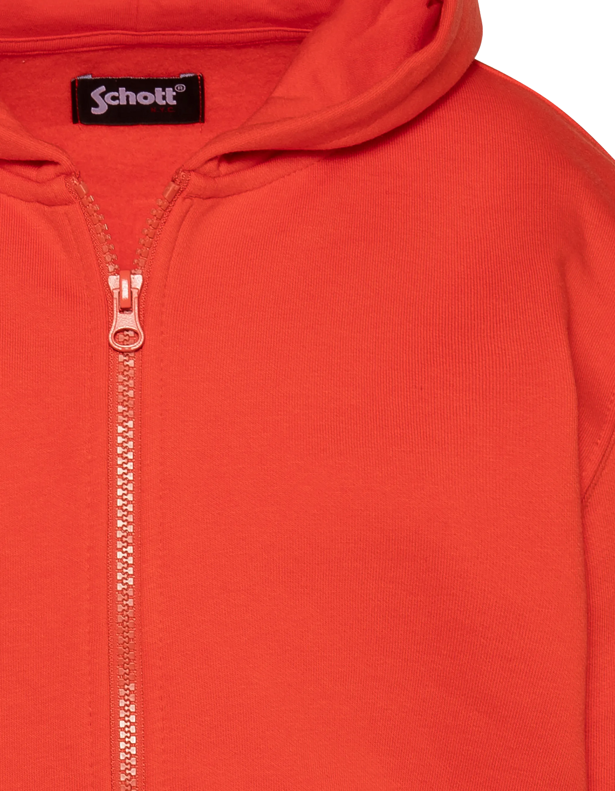 Sweatshirt zippé à capuche orange imprimé au dos enfant