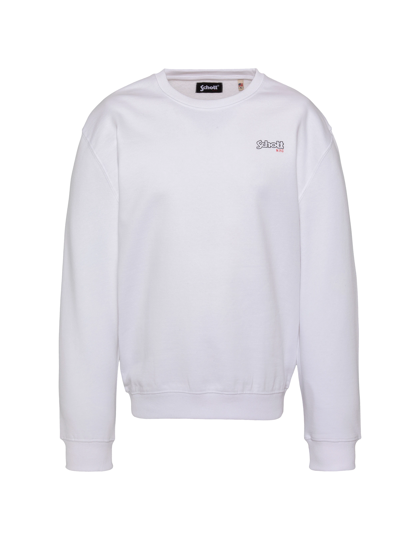 White sweatshirt with crewneck