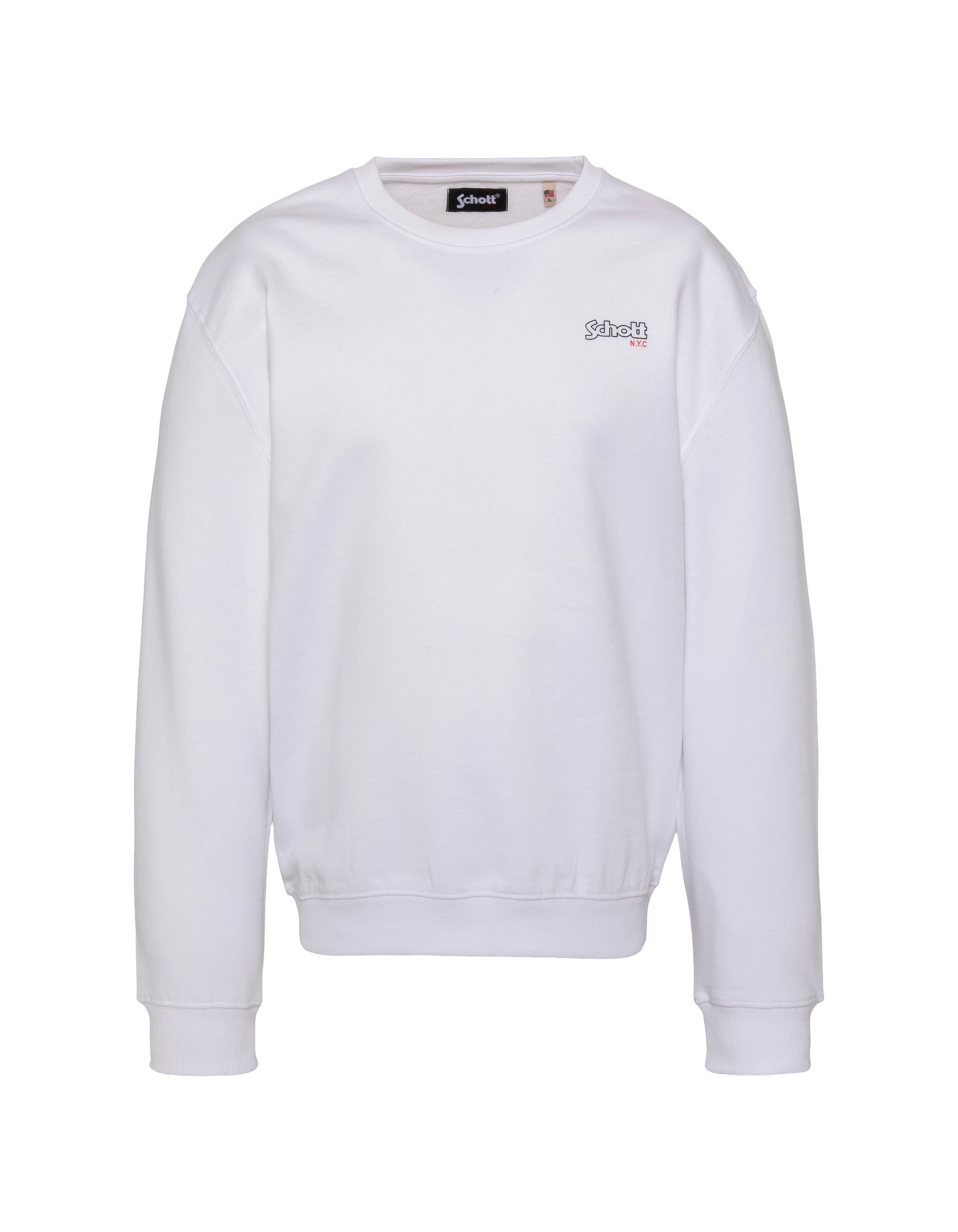 White sweatshirt with crewneck-1