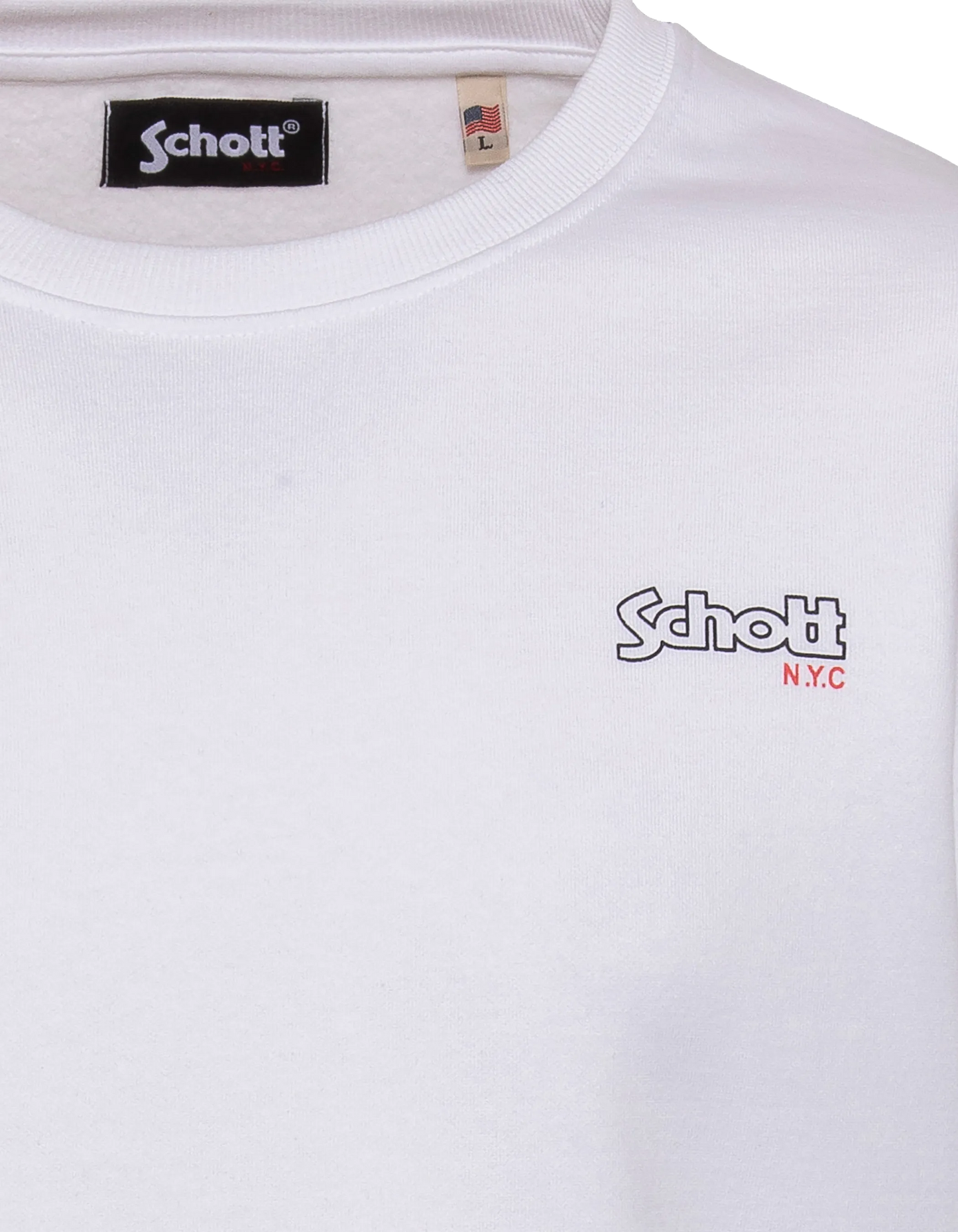 White sweatshirt with crewneck