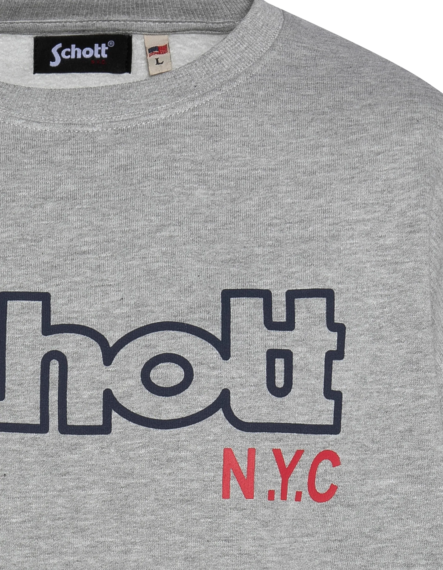 Sweatshirt gris chiné col rond