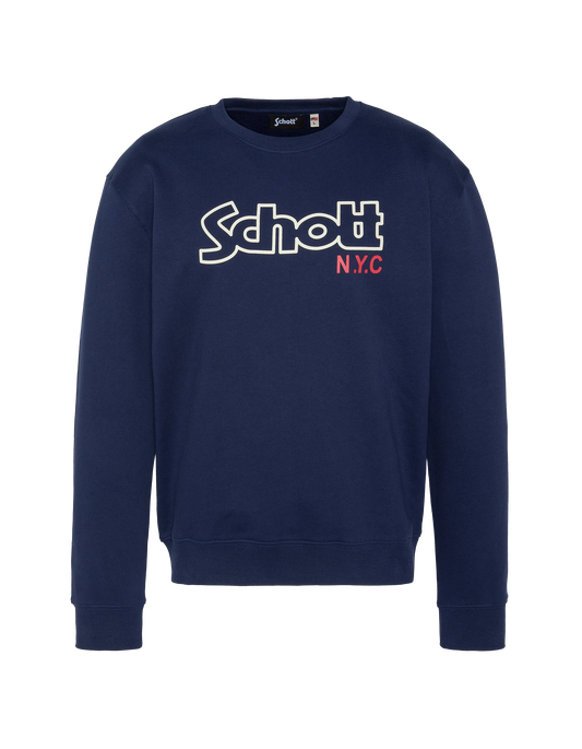 Sweatshirt bleu marine col rond