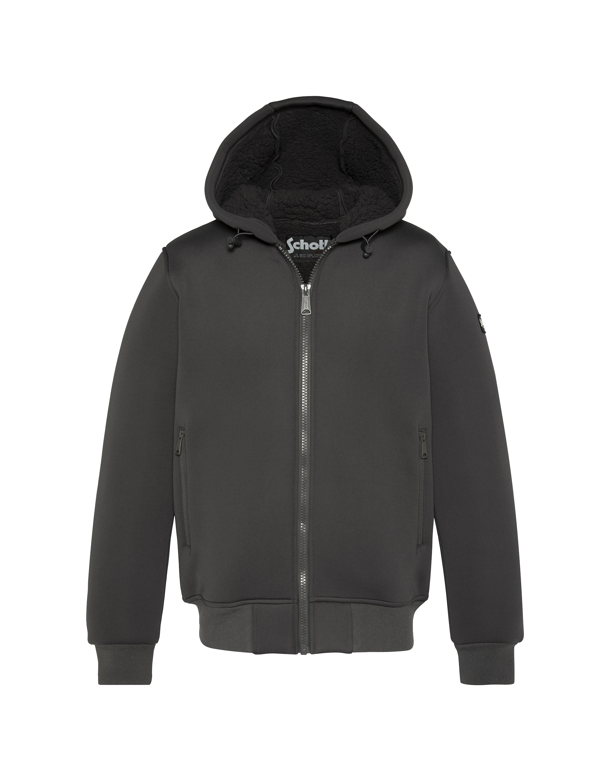 Chaleco de antracita técnico con capucha-1