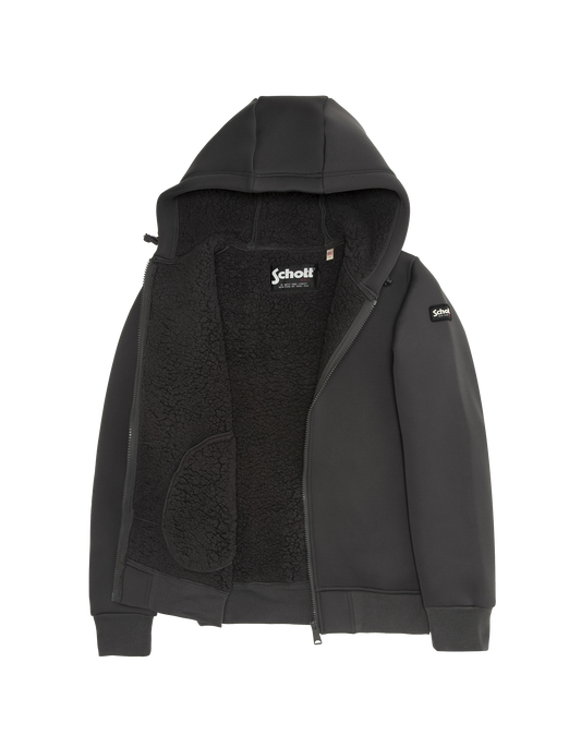 Oversize black down jacket - Nebraska | Schott NYC®