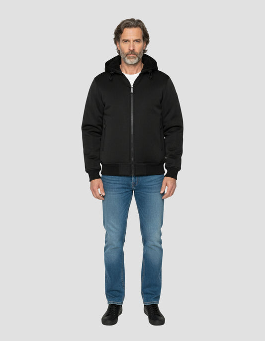 Gilet noir technique à capuche