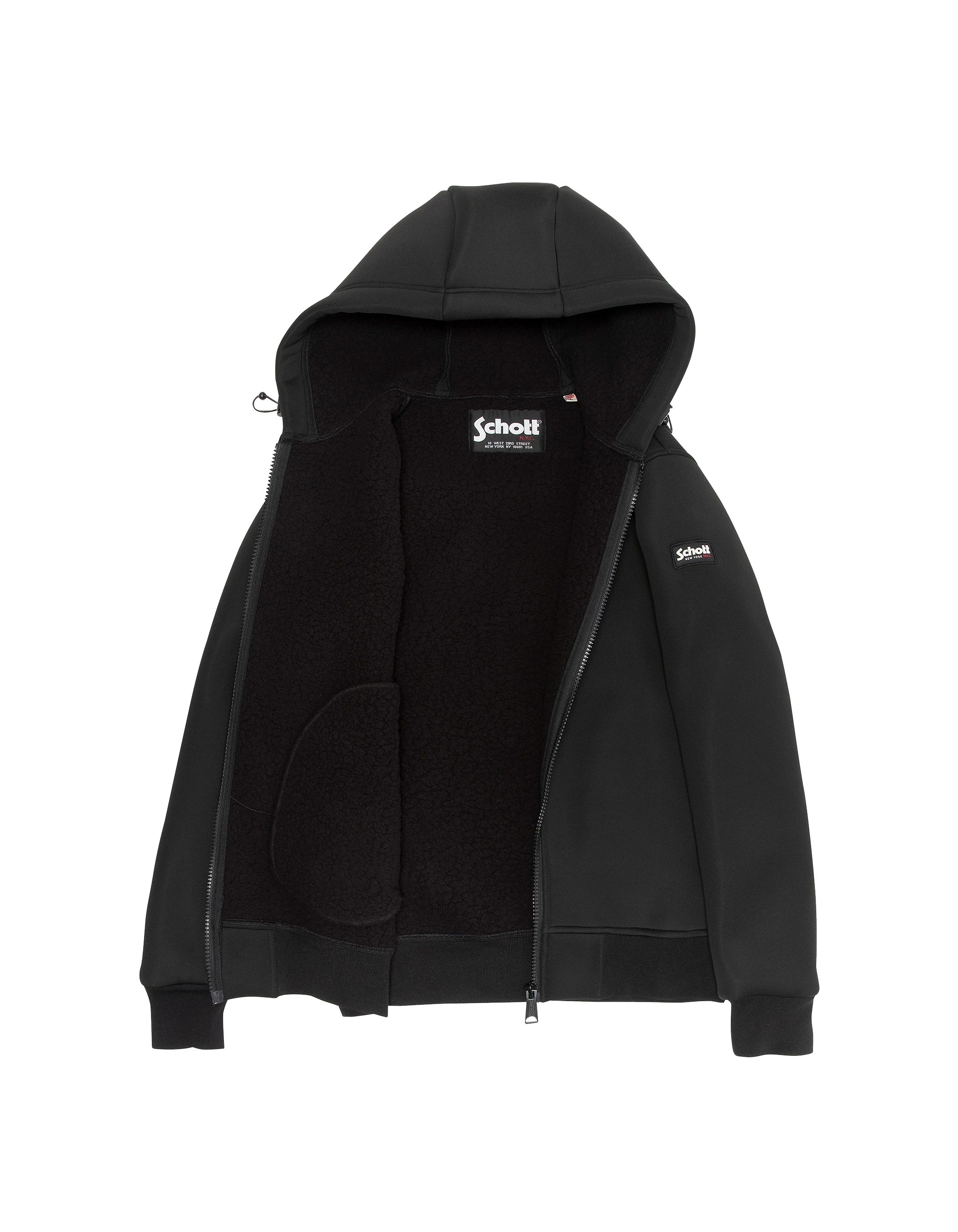 Chaleco negro técnico encapuchado-5