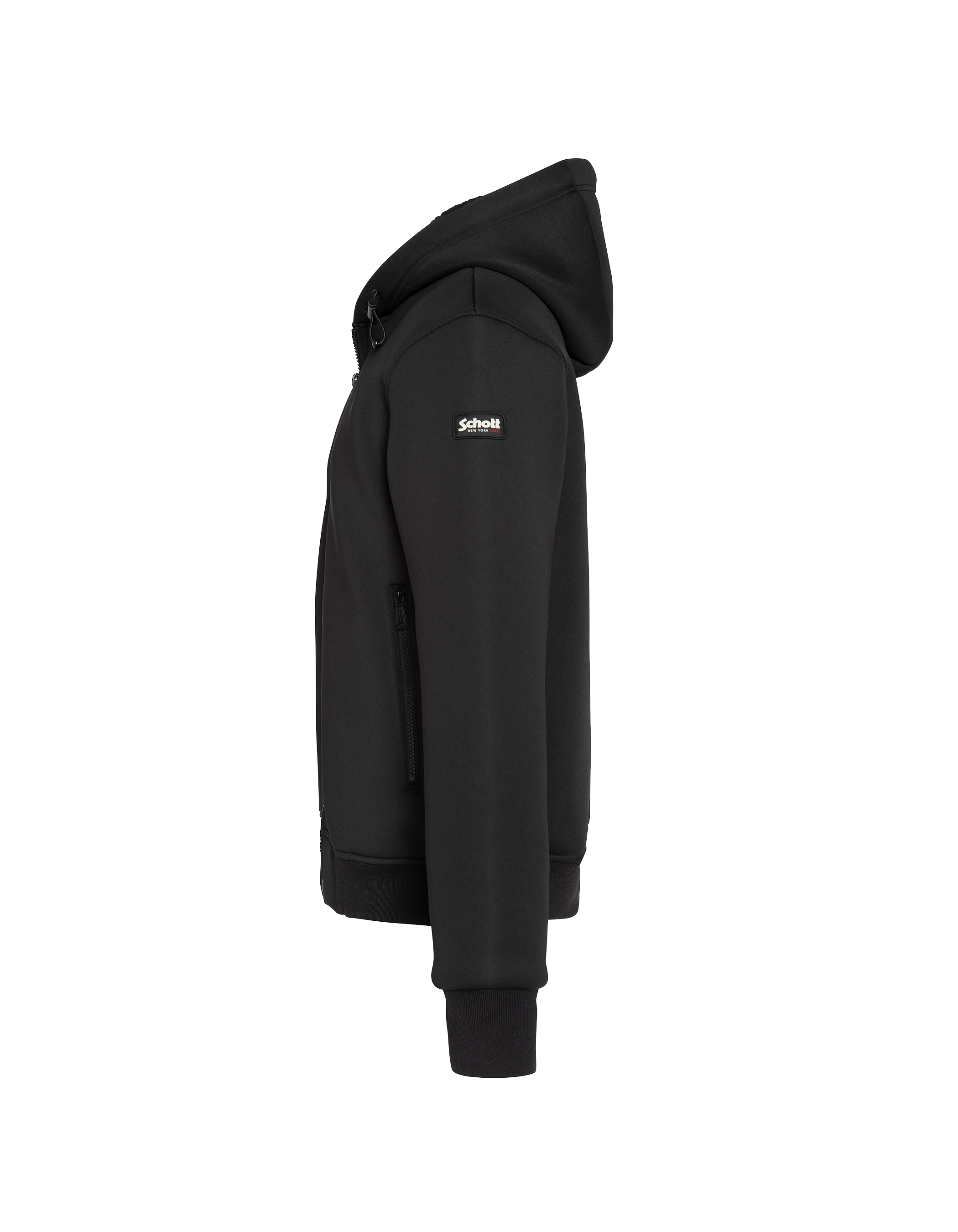 Chaleco negro técnico encapuchado-6