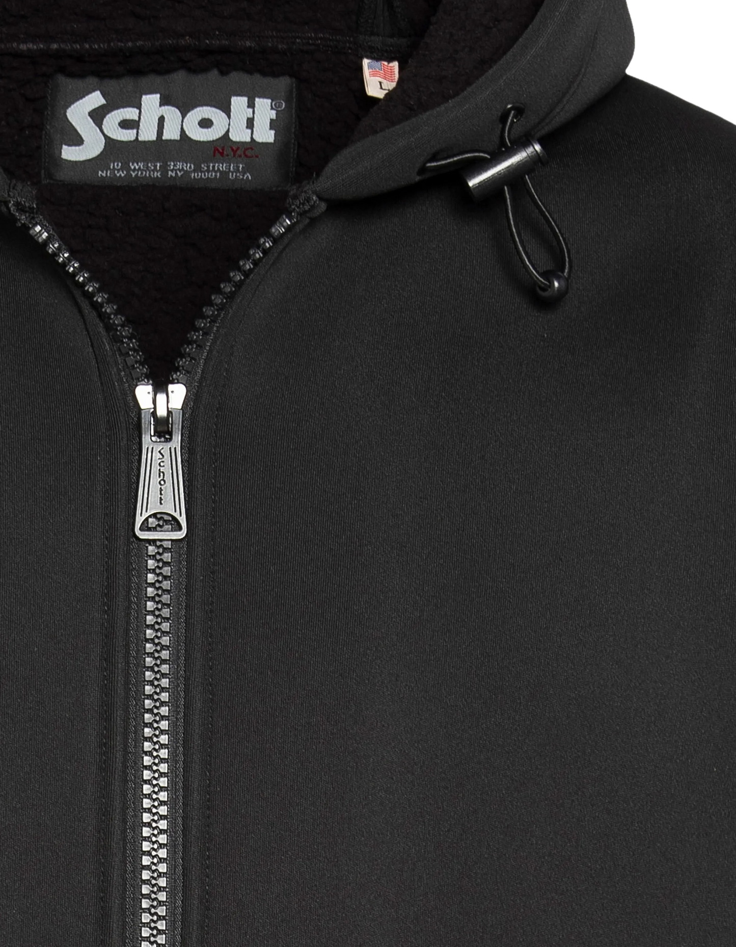 Chaleco negro técnico encapuchado