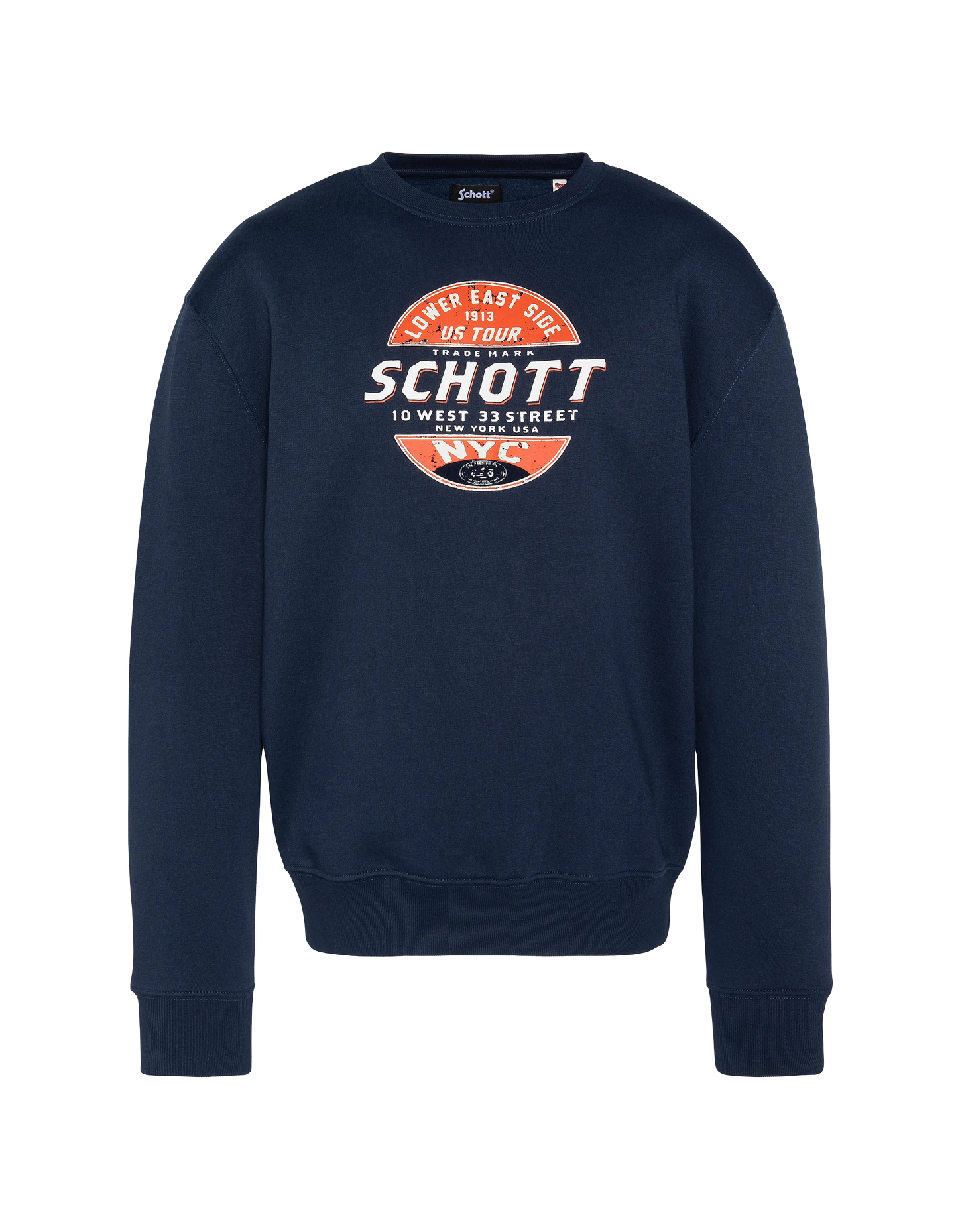 Spacca blu navy con collo rotondo