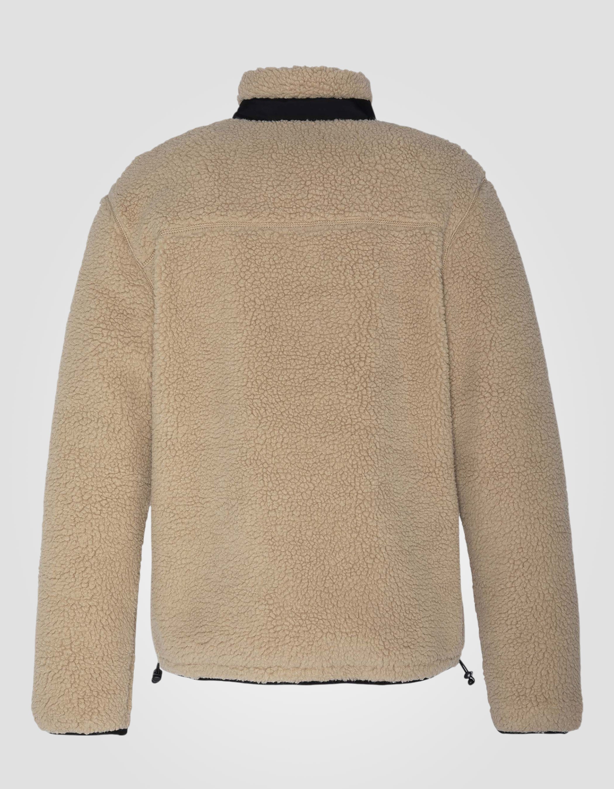 Blouson sherpa zippée beige-6