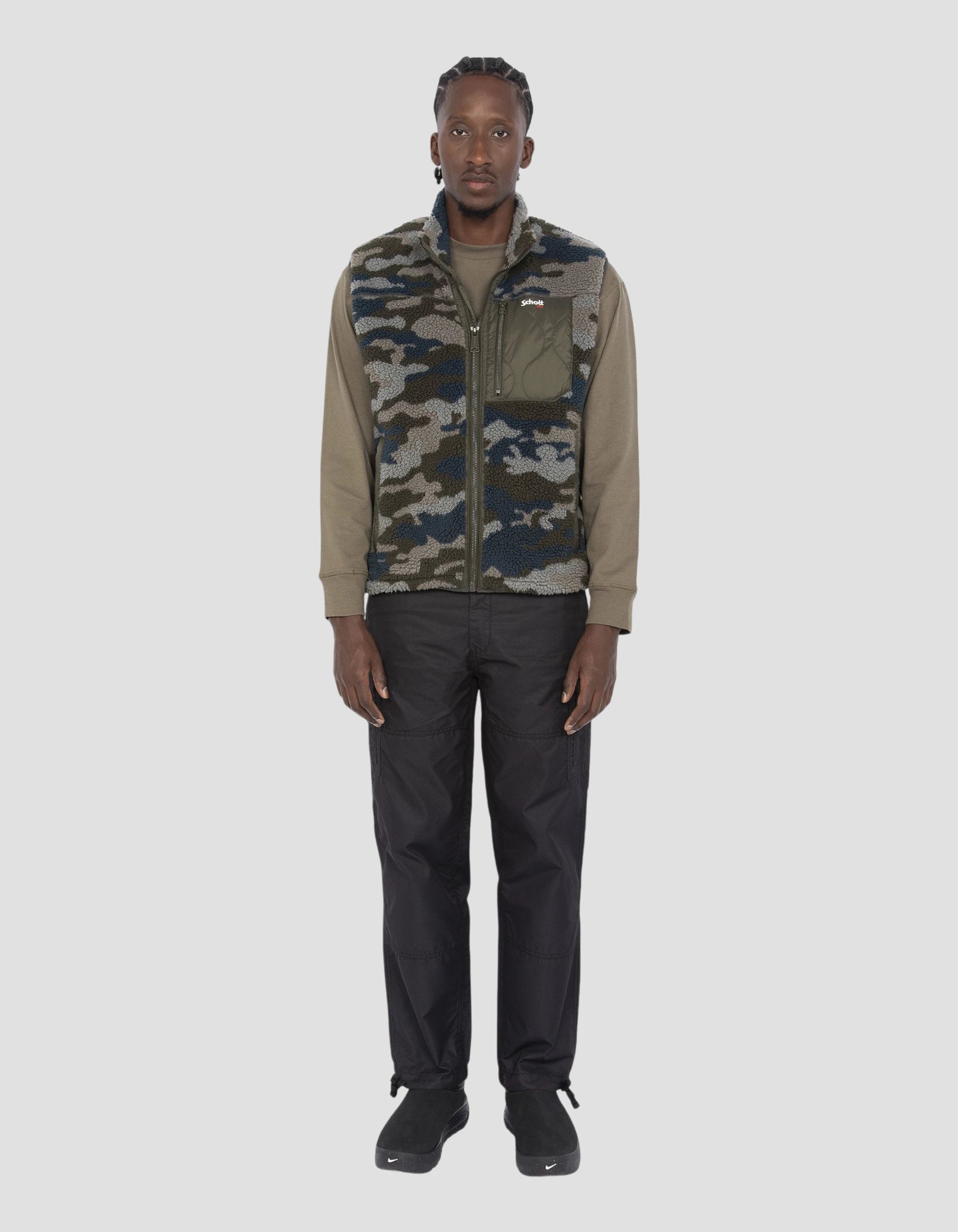 Giacca Sherpa Camo e Sherpa a manica-1