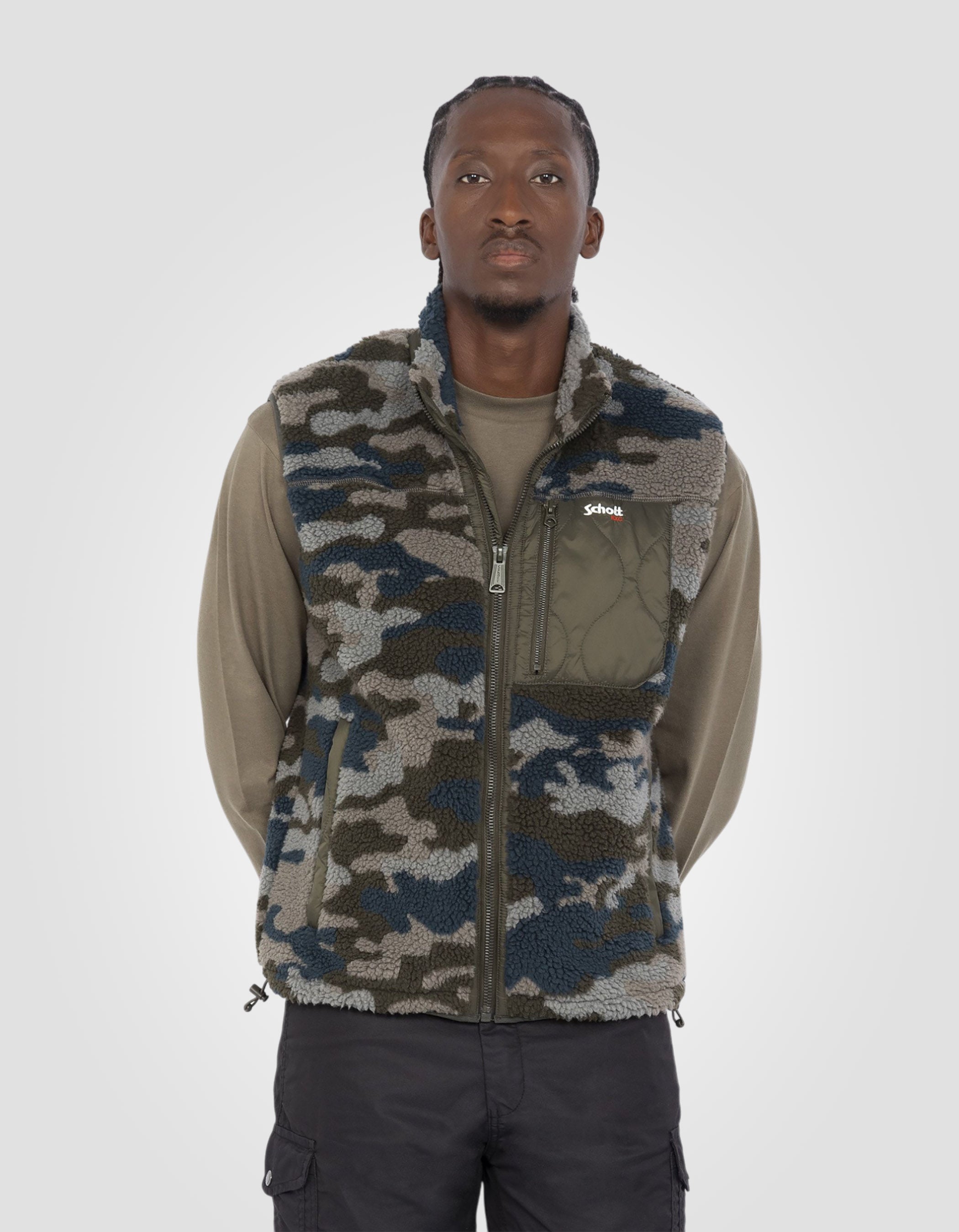 Giacca Sherpa Camo e Sherpa a manica-3