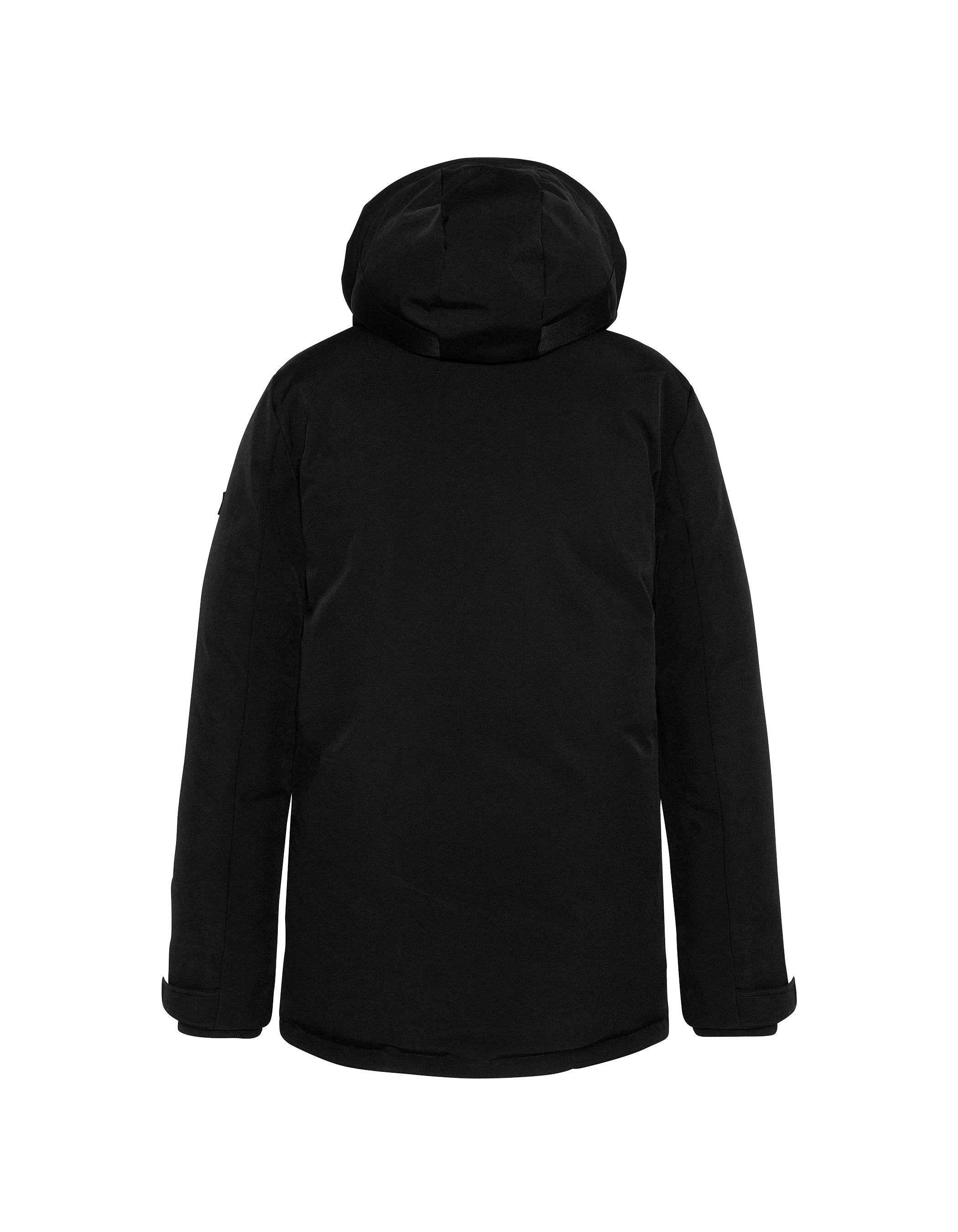 Schwarzer Parka mit Multipoche-8