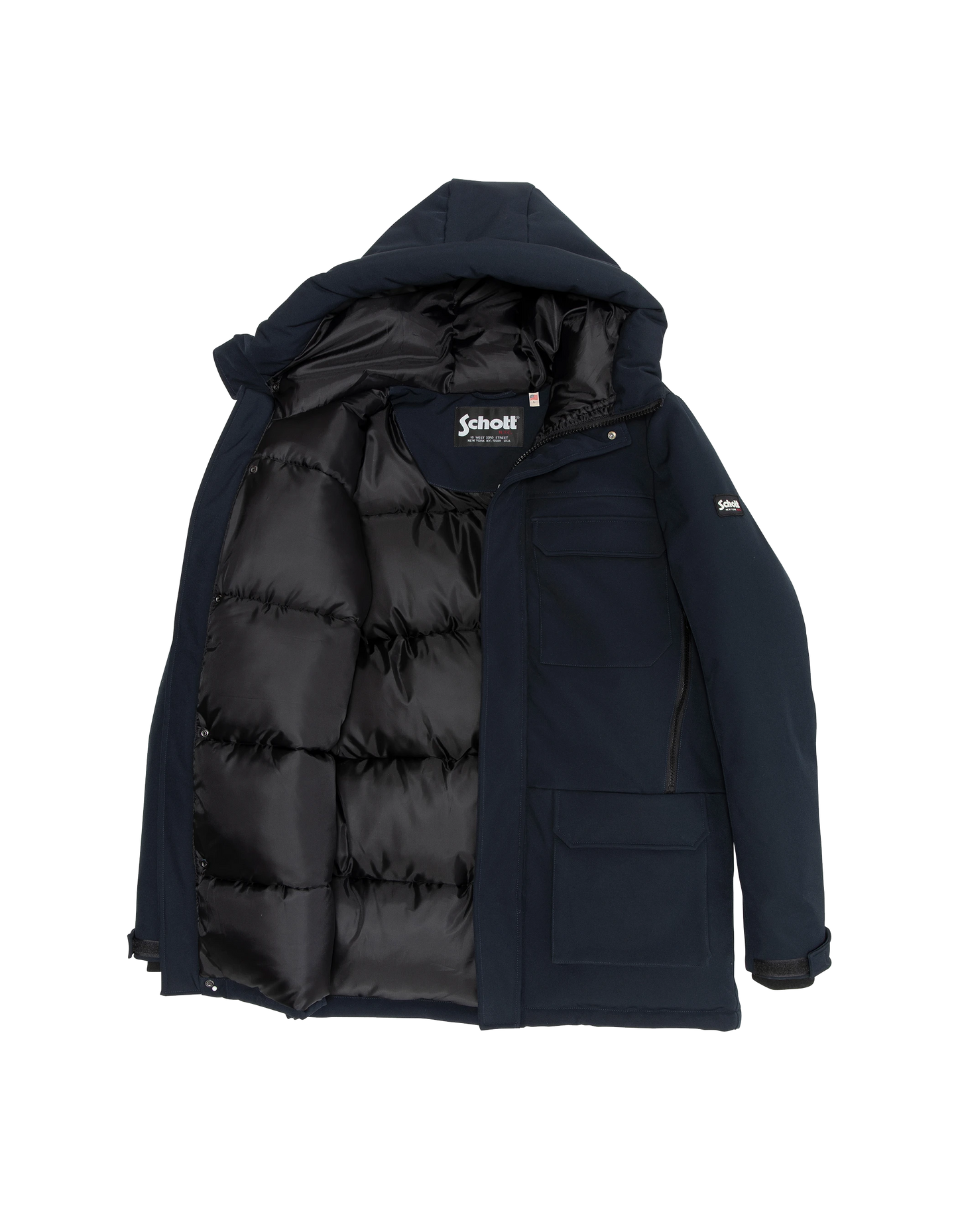 Marine Blue Parka mit Multipoche Hoodies