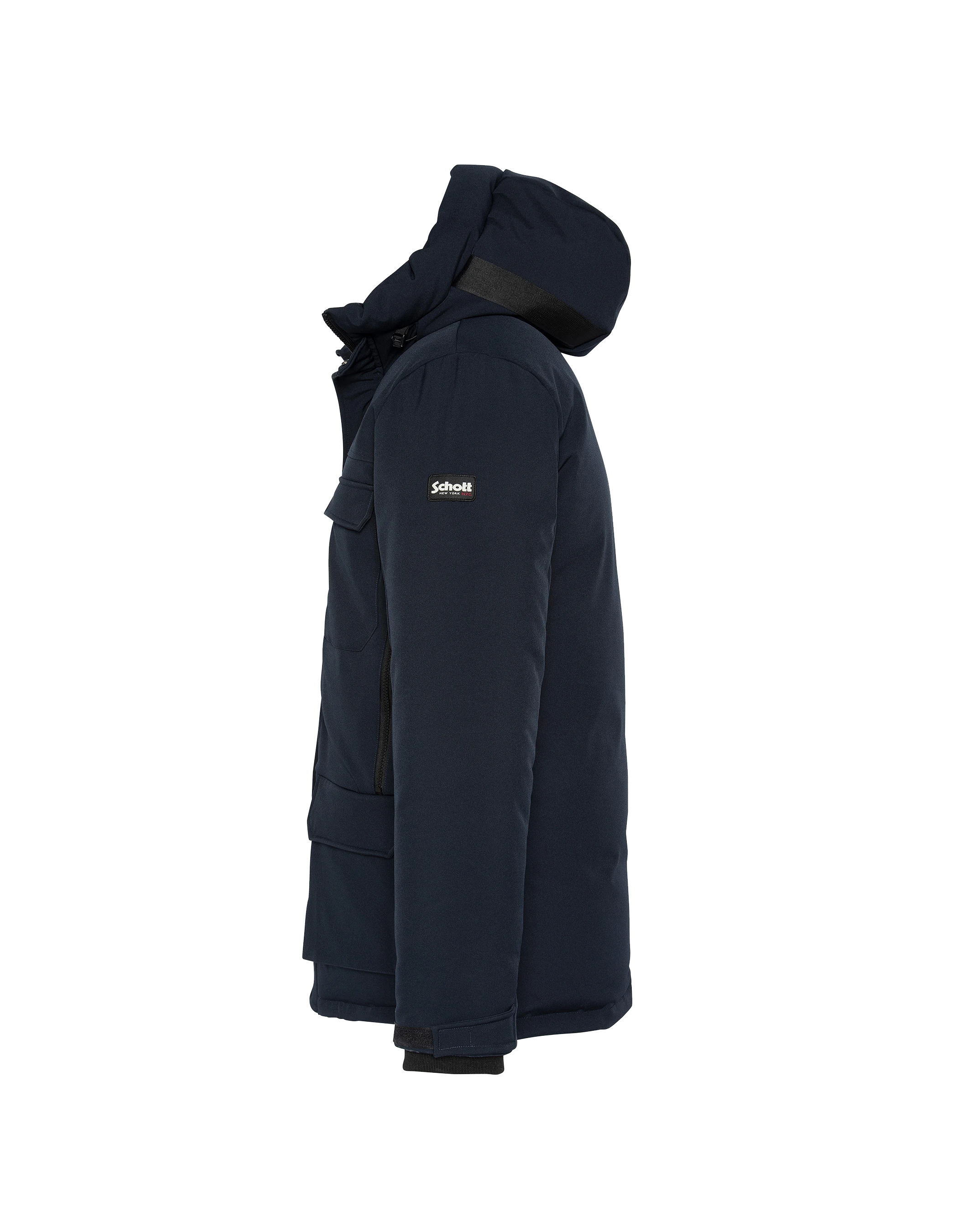 Marine Blue Parka mit Multipoche Hoodies-7