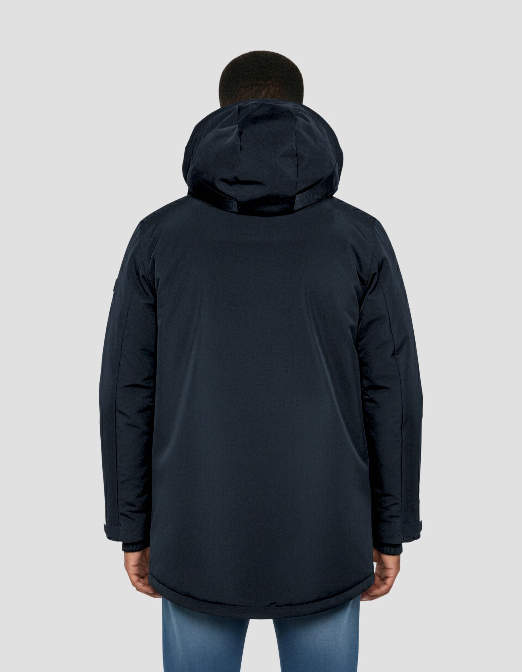 Marine Blue Parka mit Multipoche Hoodies-4