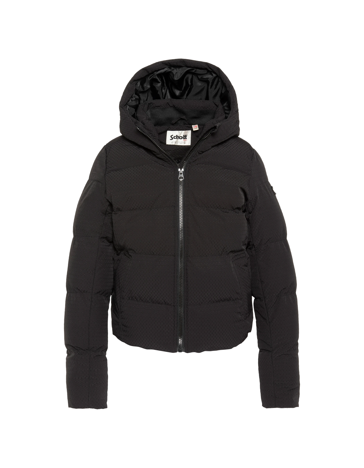 Doudoune à capuche noire enfant-1