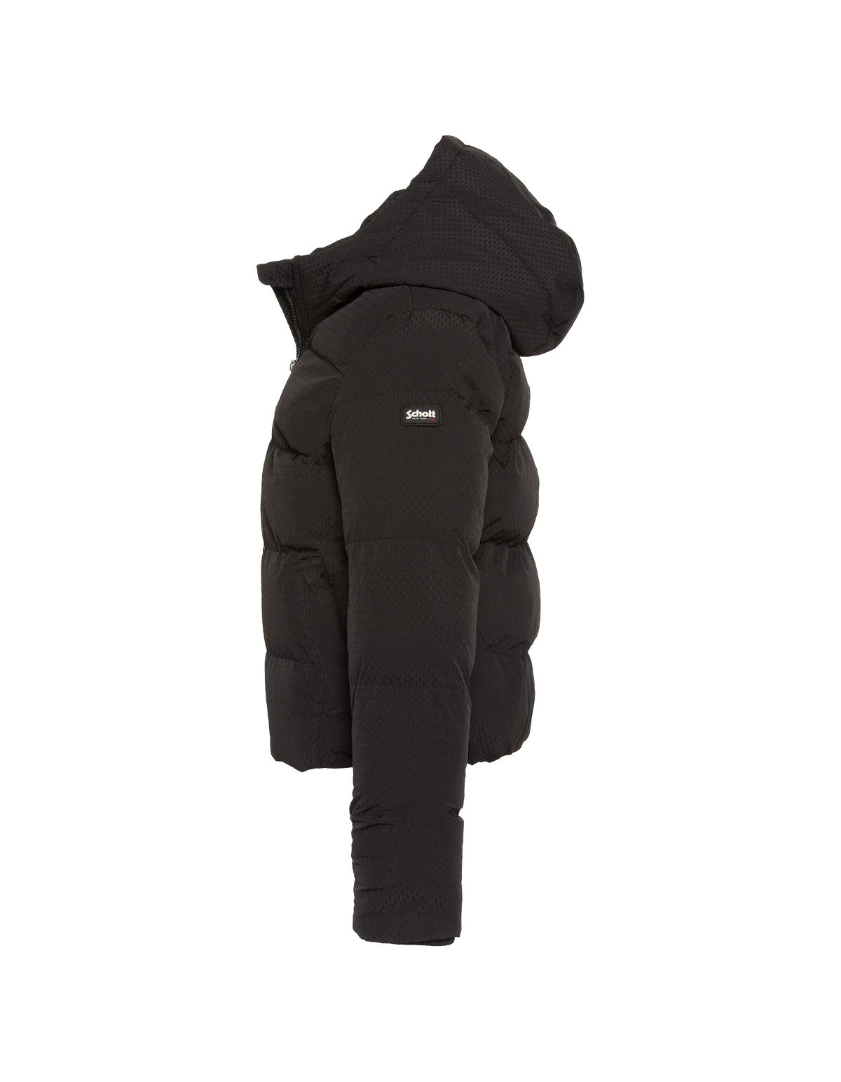 Doudoune à capuche noire enfant-3