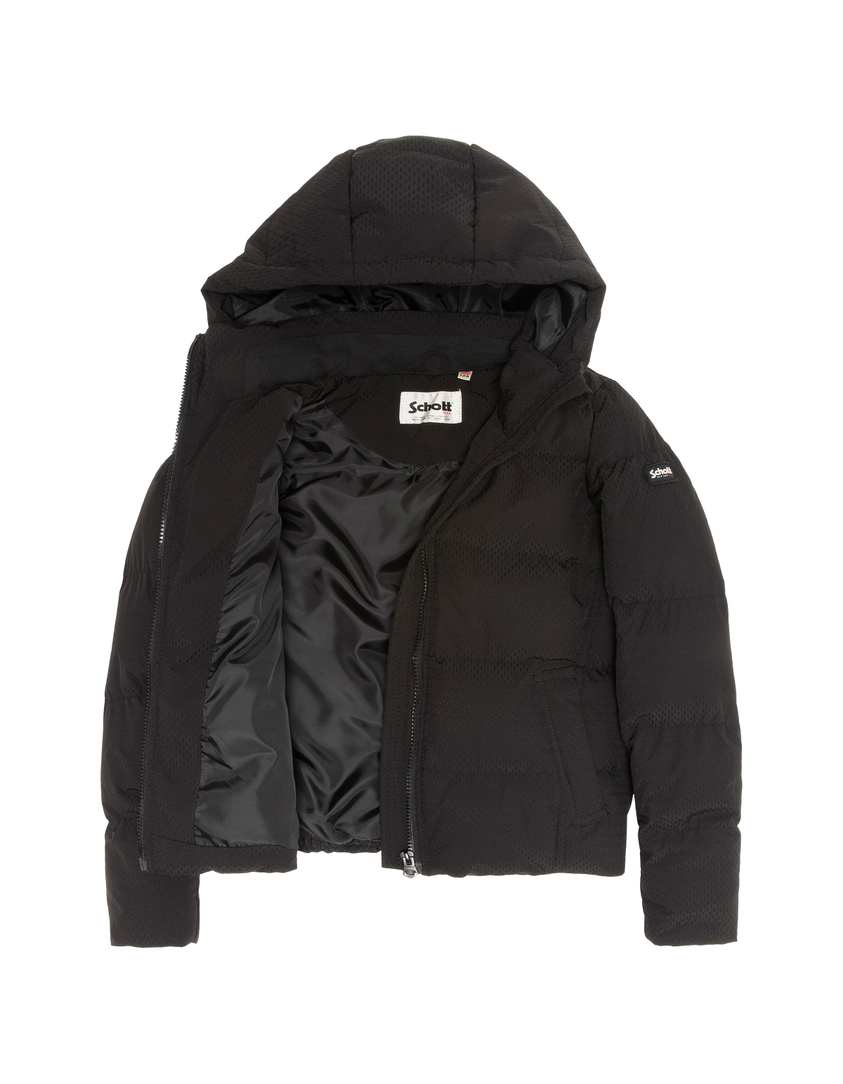Doudoune à capuche noire enfant-5