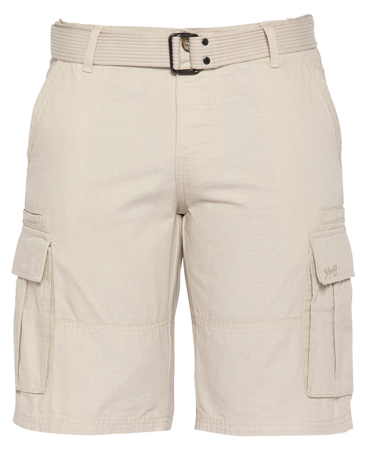 Shorts combat beige con cintura