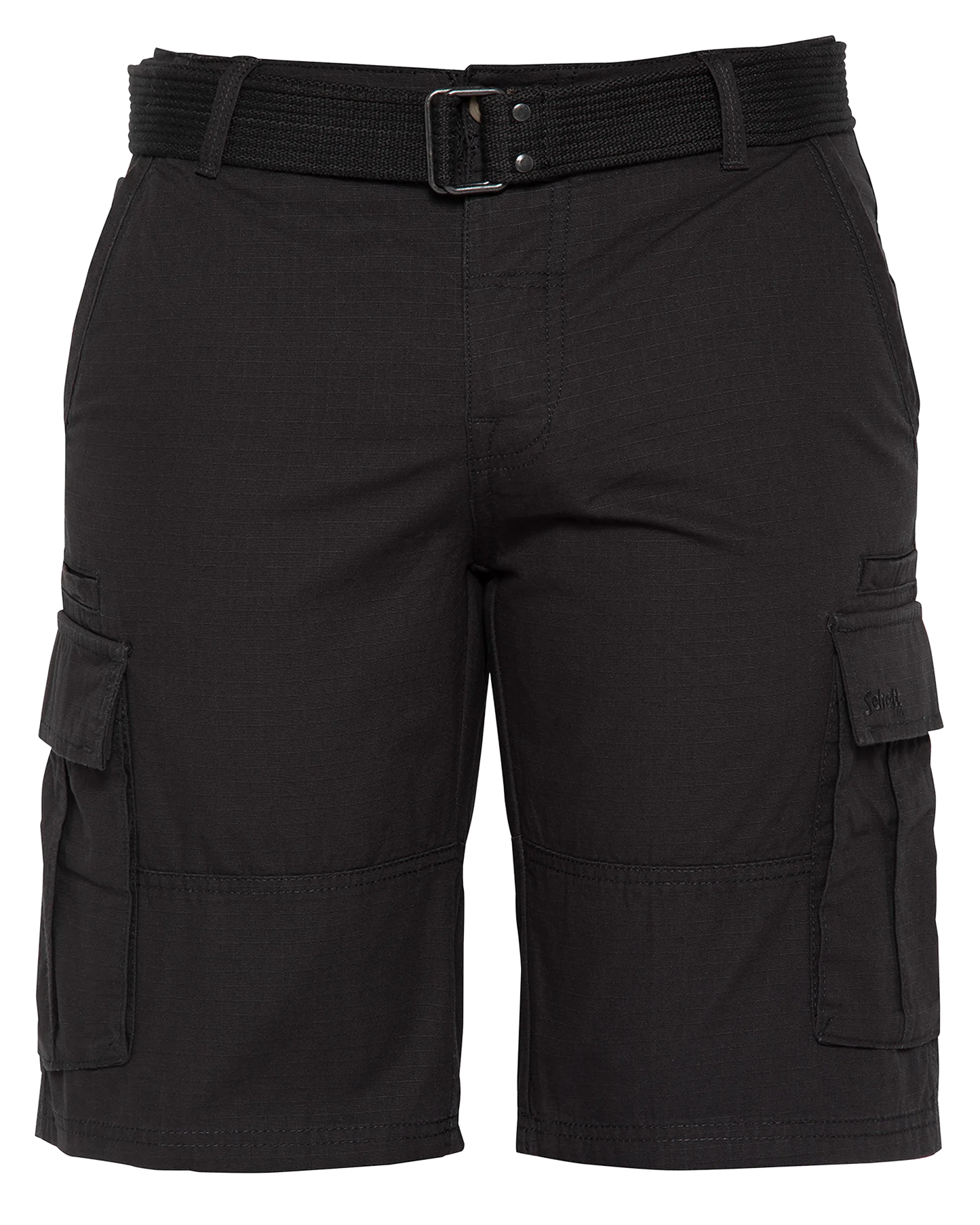 Schwarze Combat-Shorts mit Gürtel