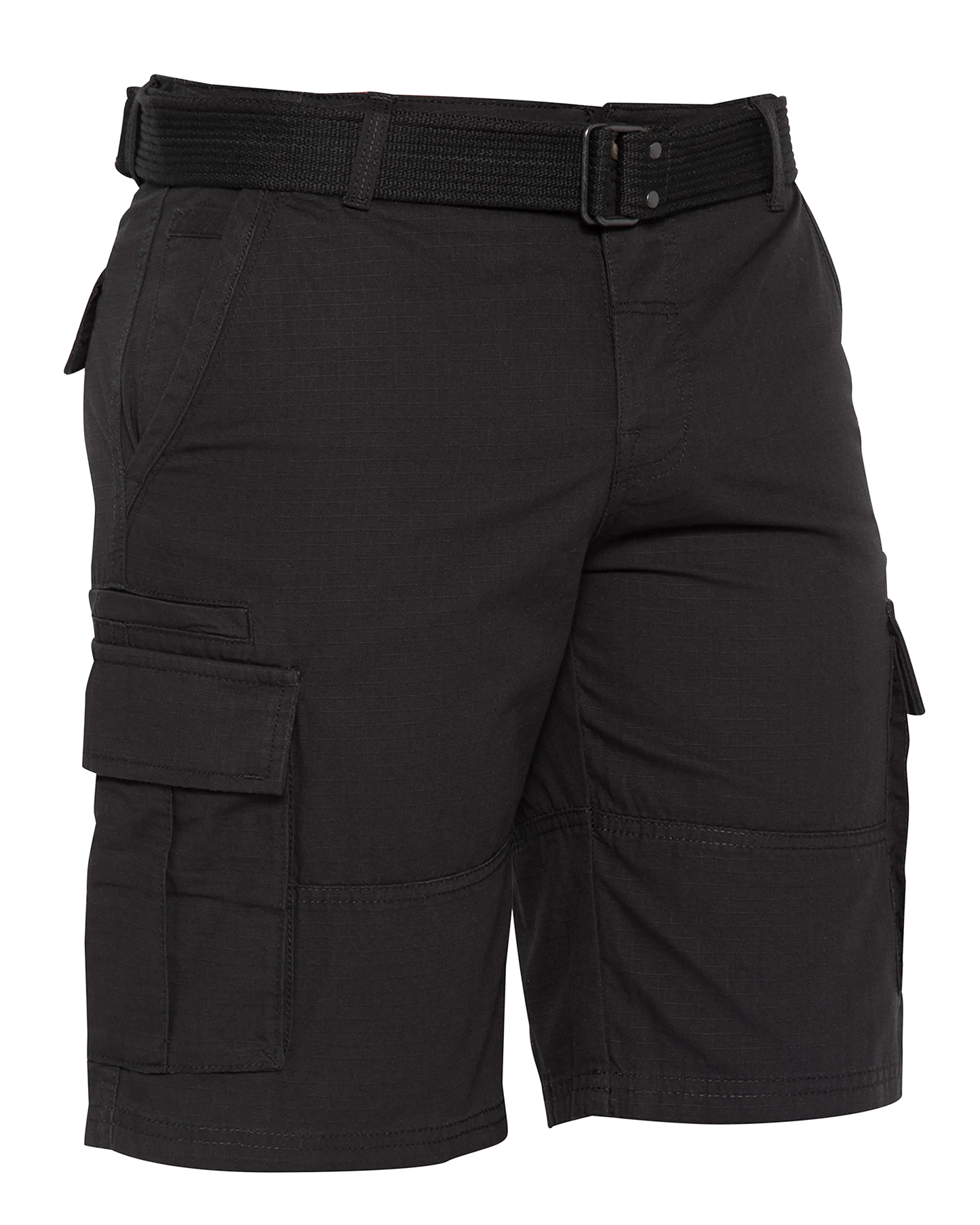 Schwarze Combat-Shorts mit Gürtel