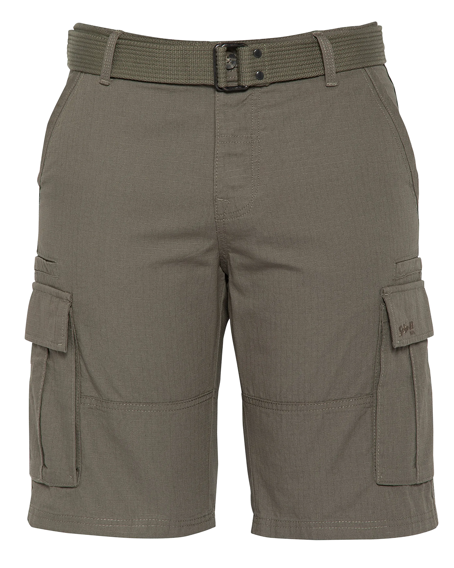 Khakifarbene Combat-Shorts mit Gürtel