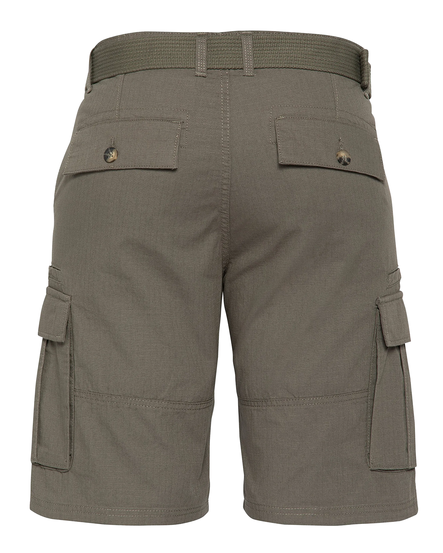 Khakifarbene Combat-Shorts mit Gürtel