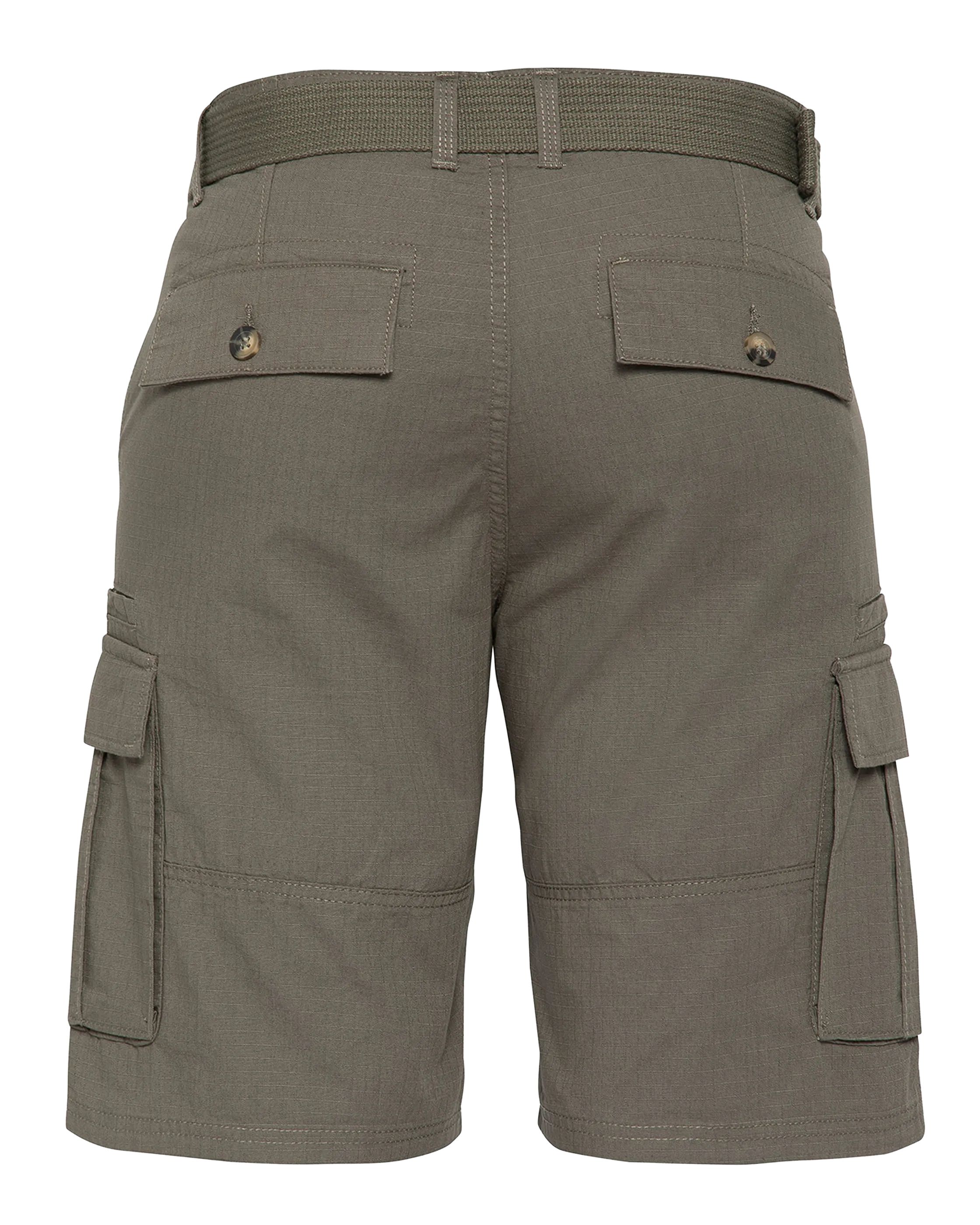 Khakifarbene Combat-Shorts mit Gürtel-2