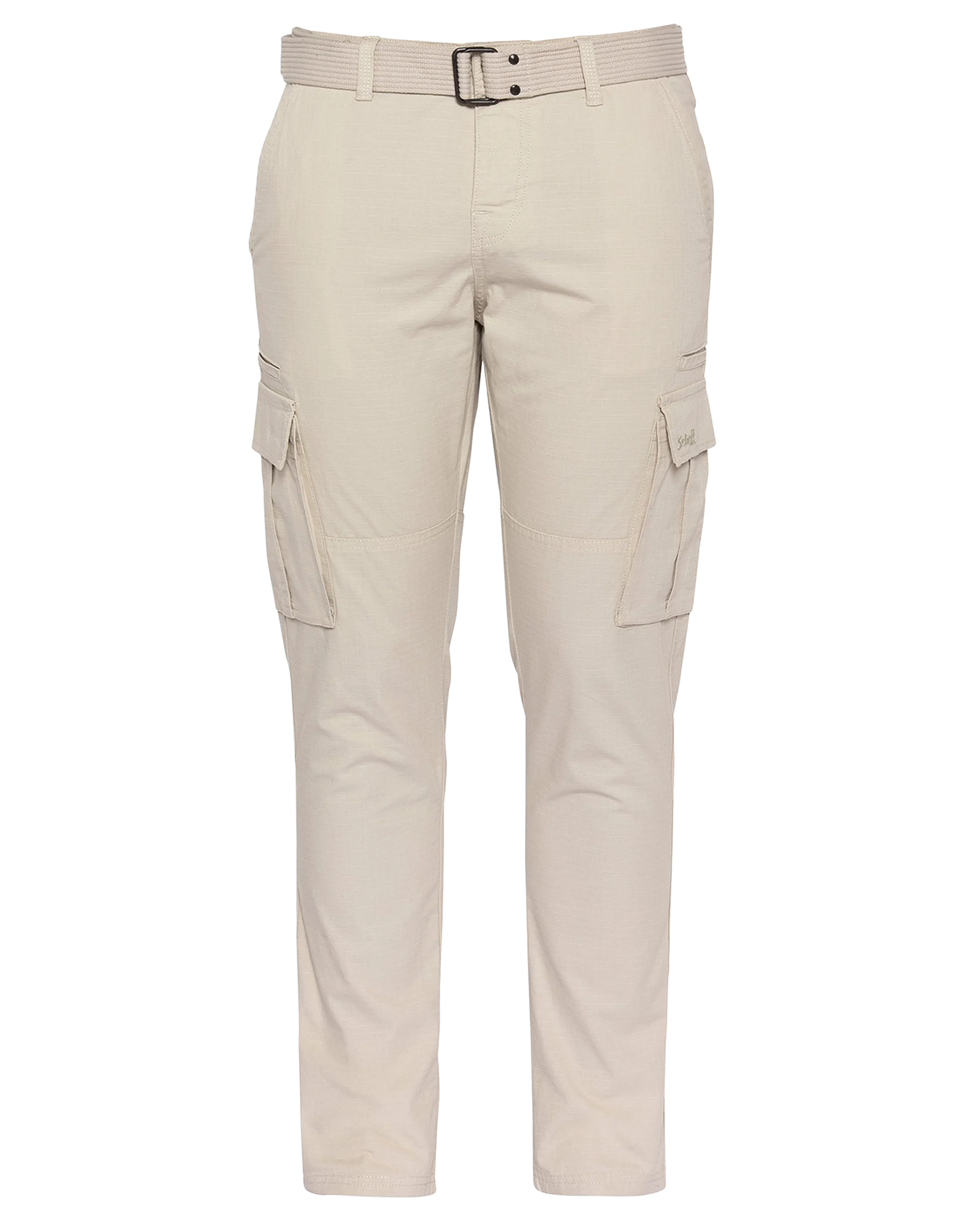 Beige combat pants with belt