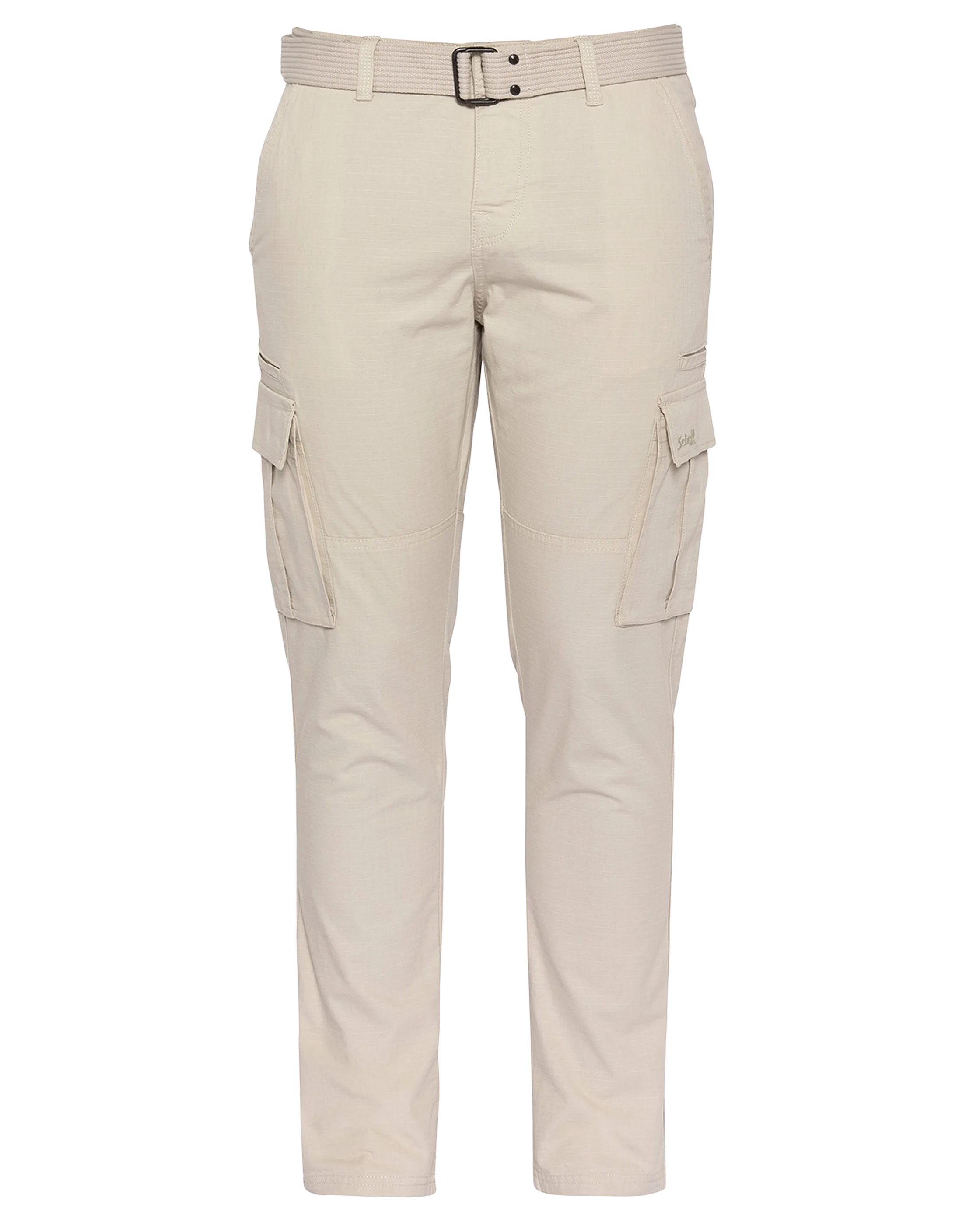 Beige combat pants with belt-1