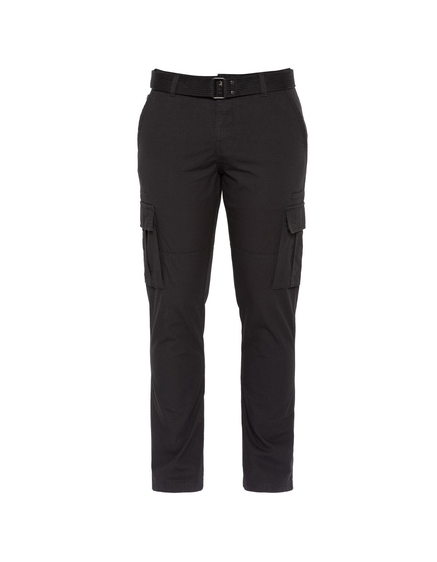 Black combat pants with belt