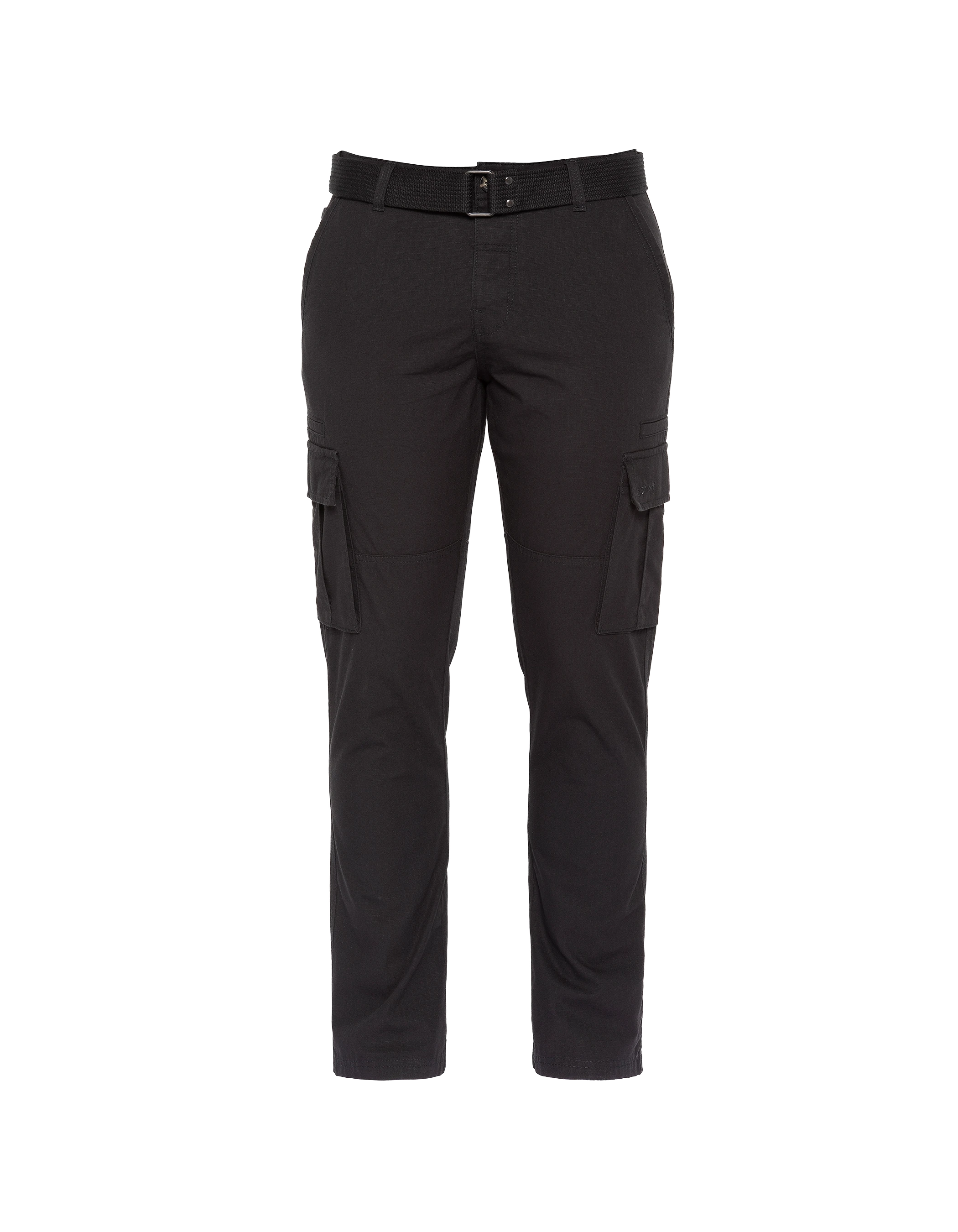 Black combat pants with belt-1