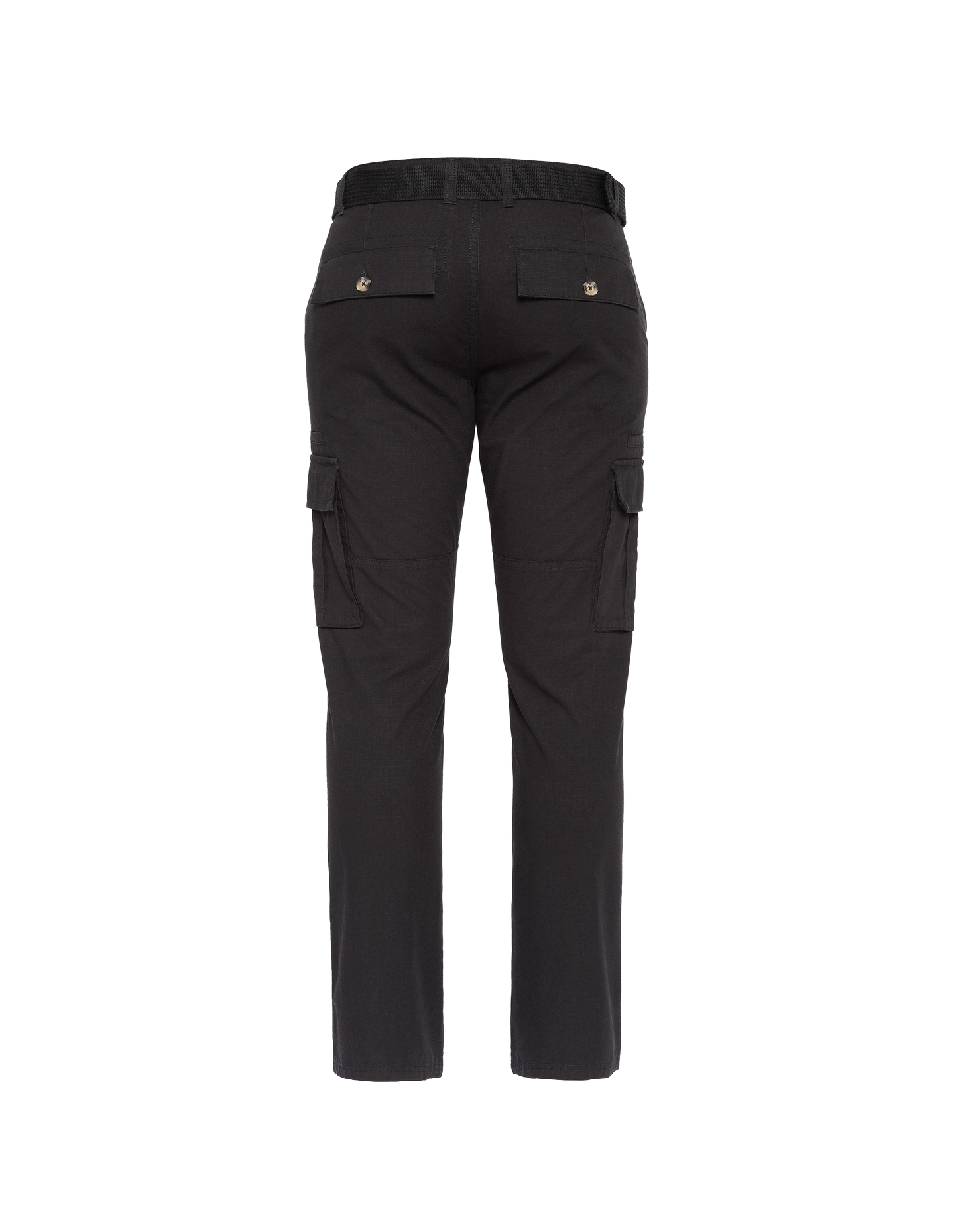 Black combat pants with belt