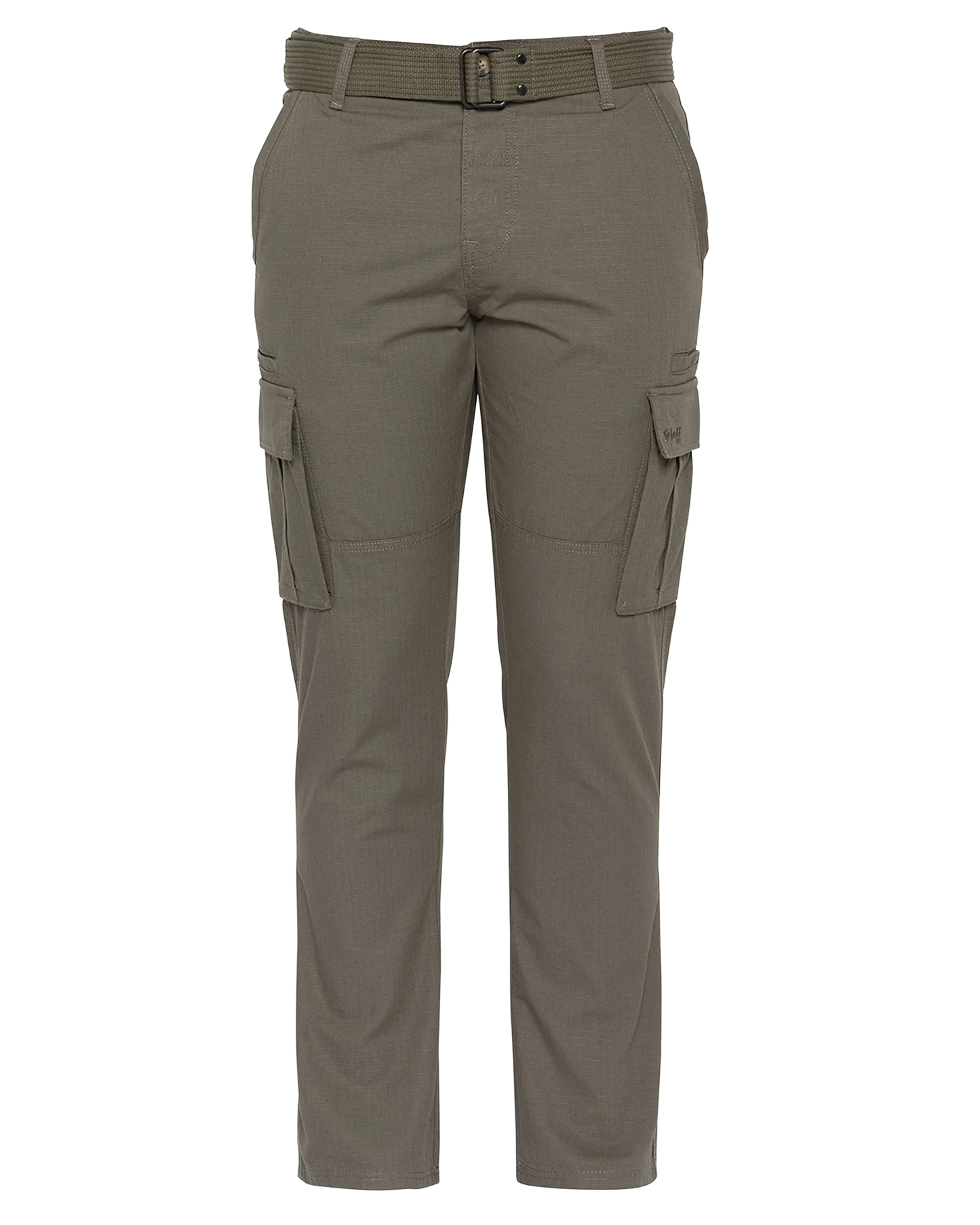 Khaki combat pants with belt