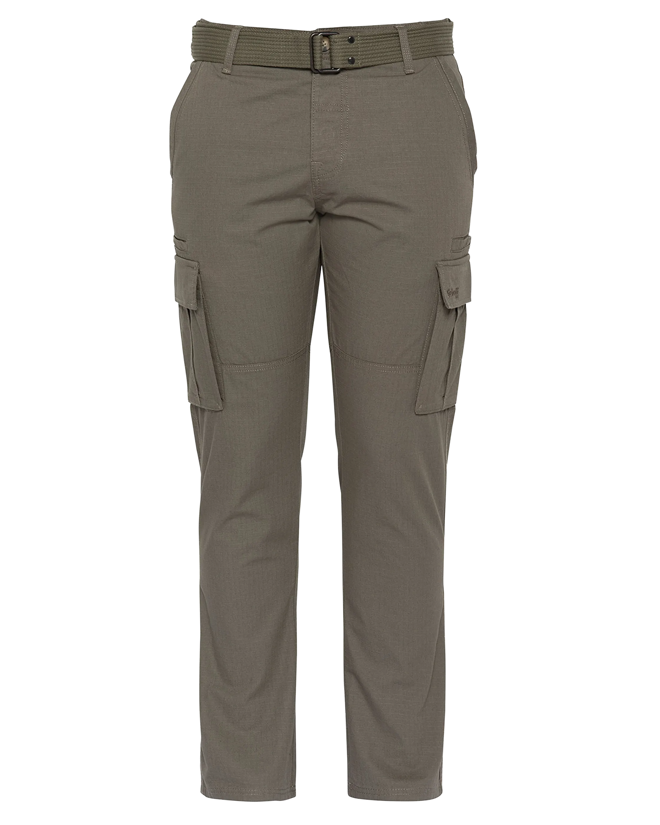 Khaki combat pants with belt-1