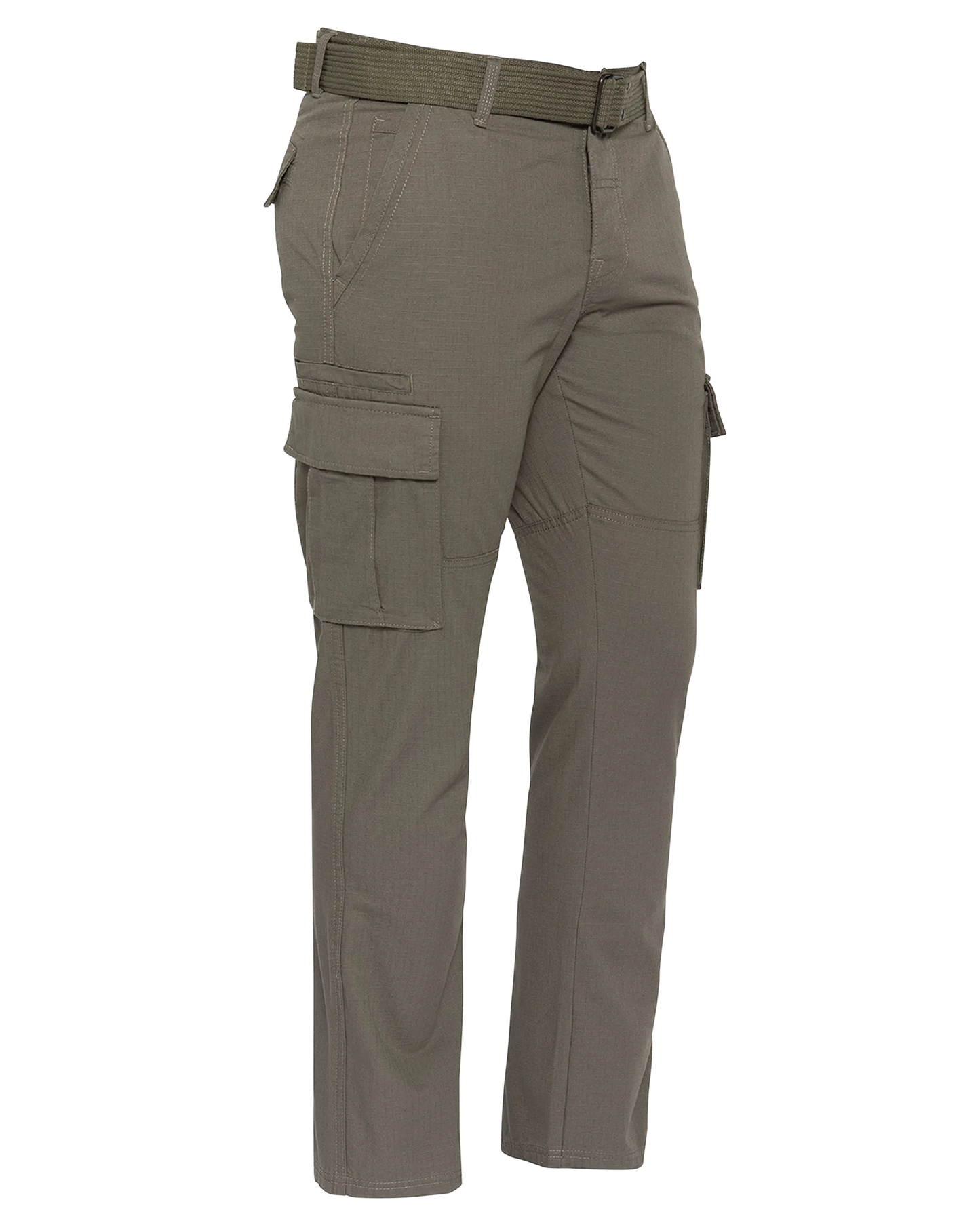 Khaki combat pants with belt