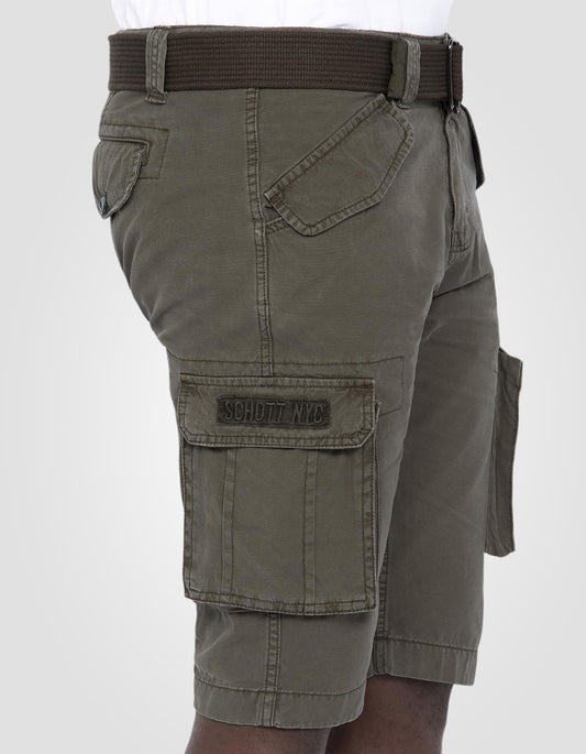 Short cargo olive multipoches