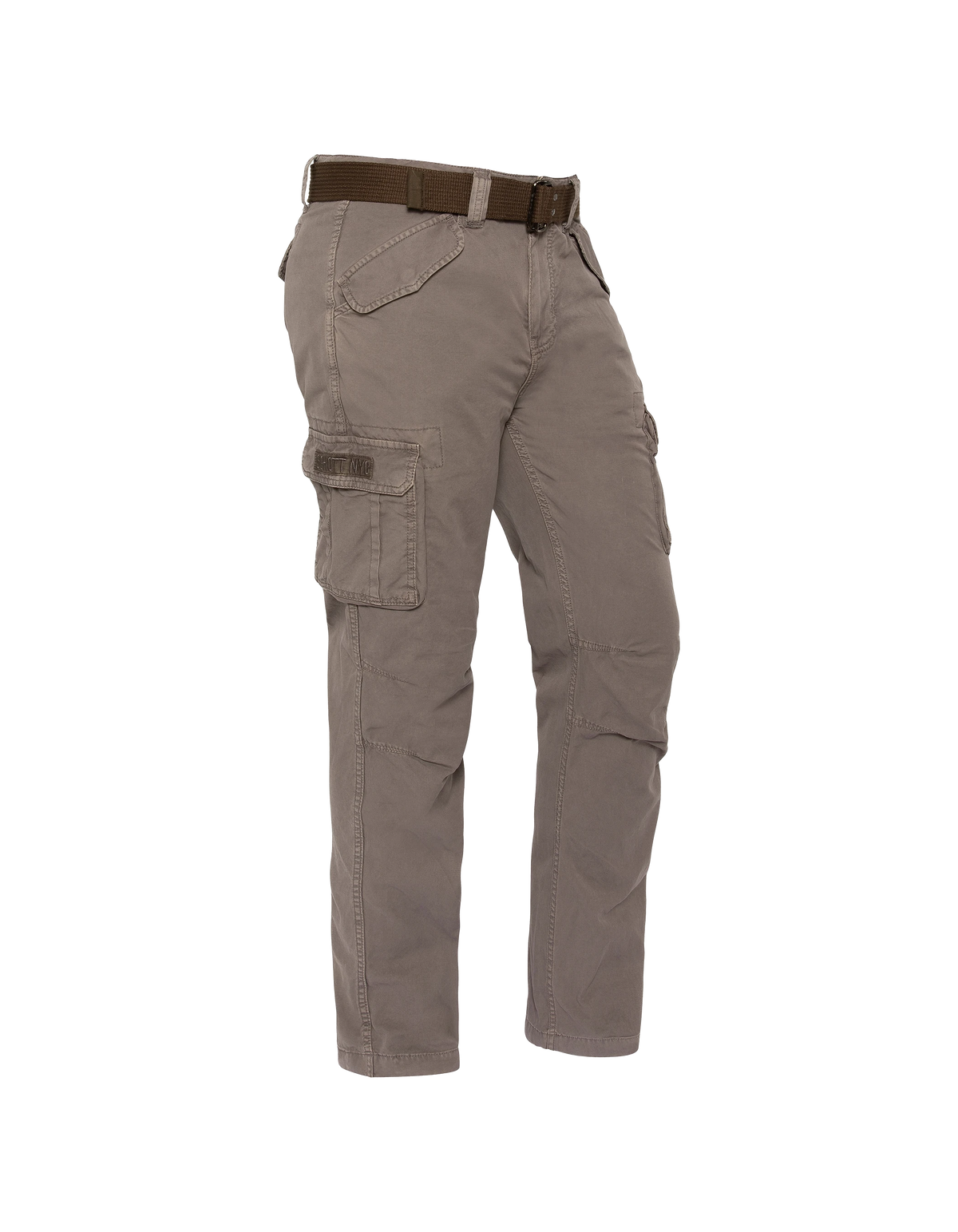 Khakifarbene Cargohose mit mehreren Taschen-3