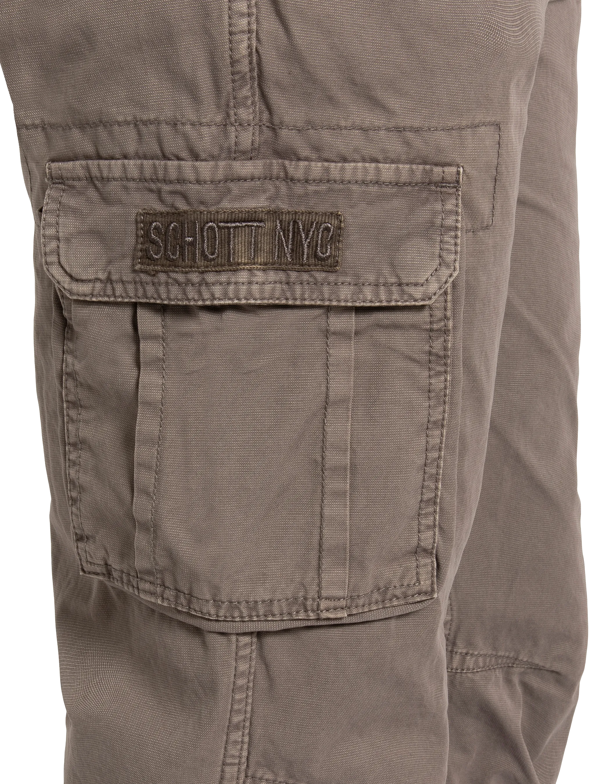Khakifarbene Cargohose mit mehreren Taschen-5
